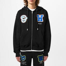 Off White Wizard Patch Zip Hoodie