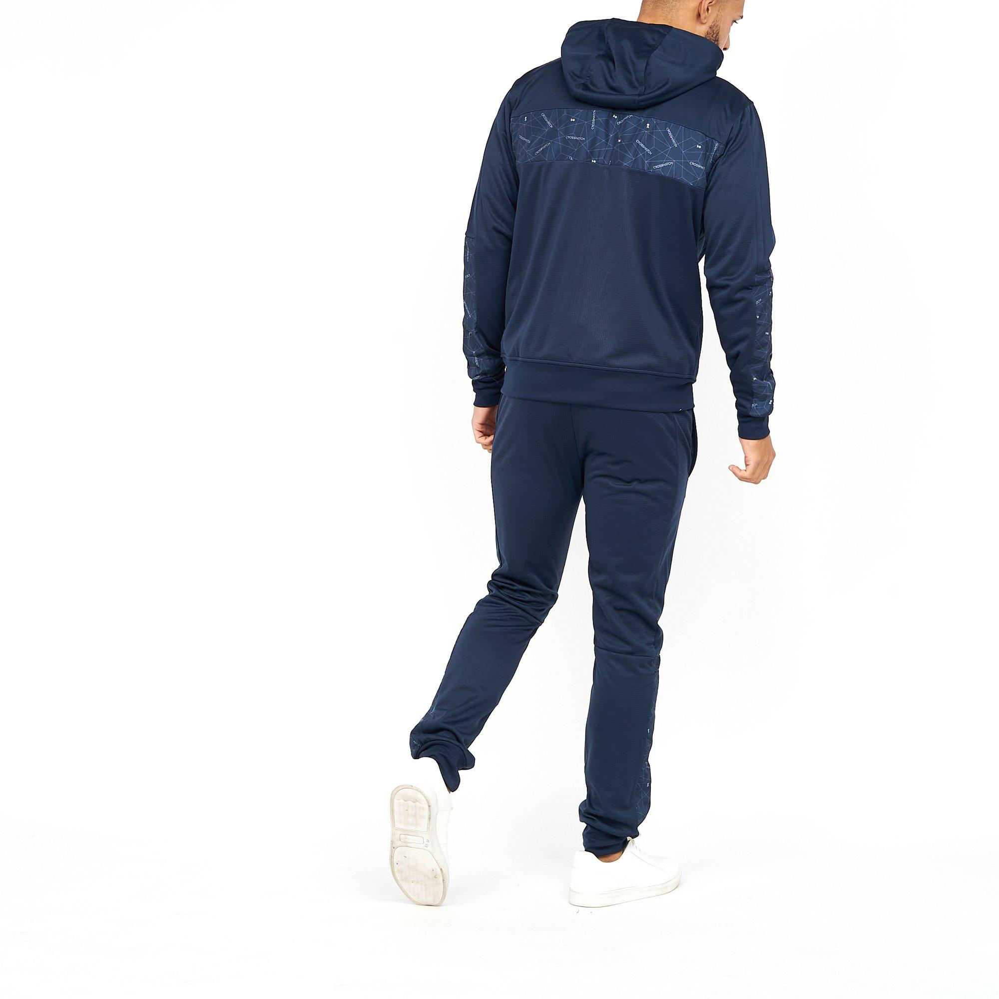 Marine - Crosshatch - Pyramid Zip Through Hoodie Mens - 3