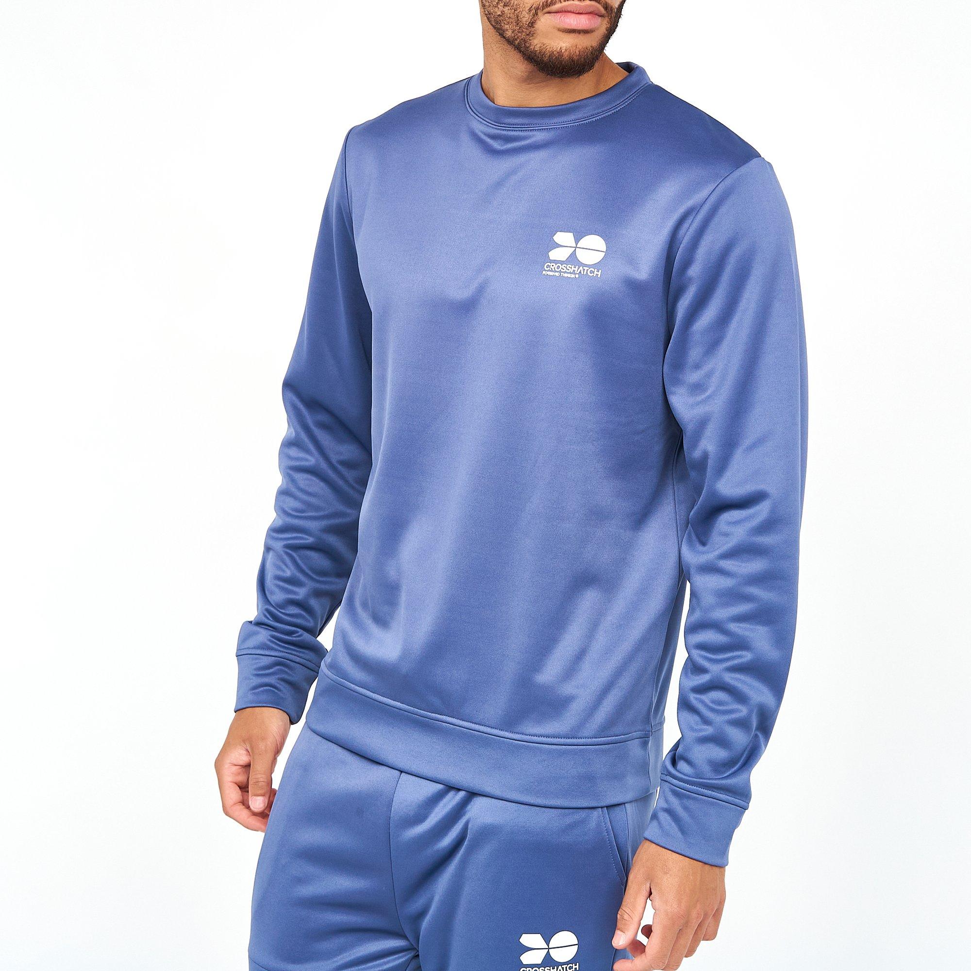 Bleu Indigo - Crosshatch - Langtons Crew Sweater Mens - 2