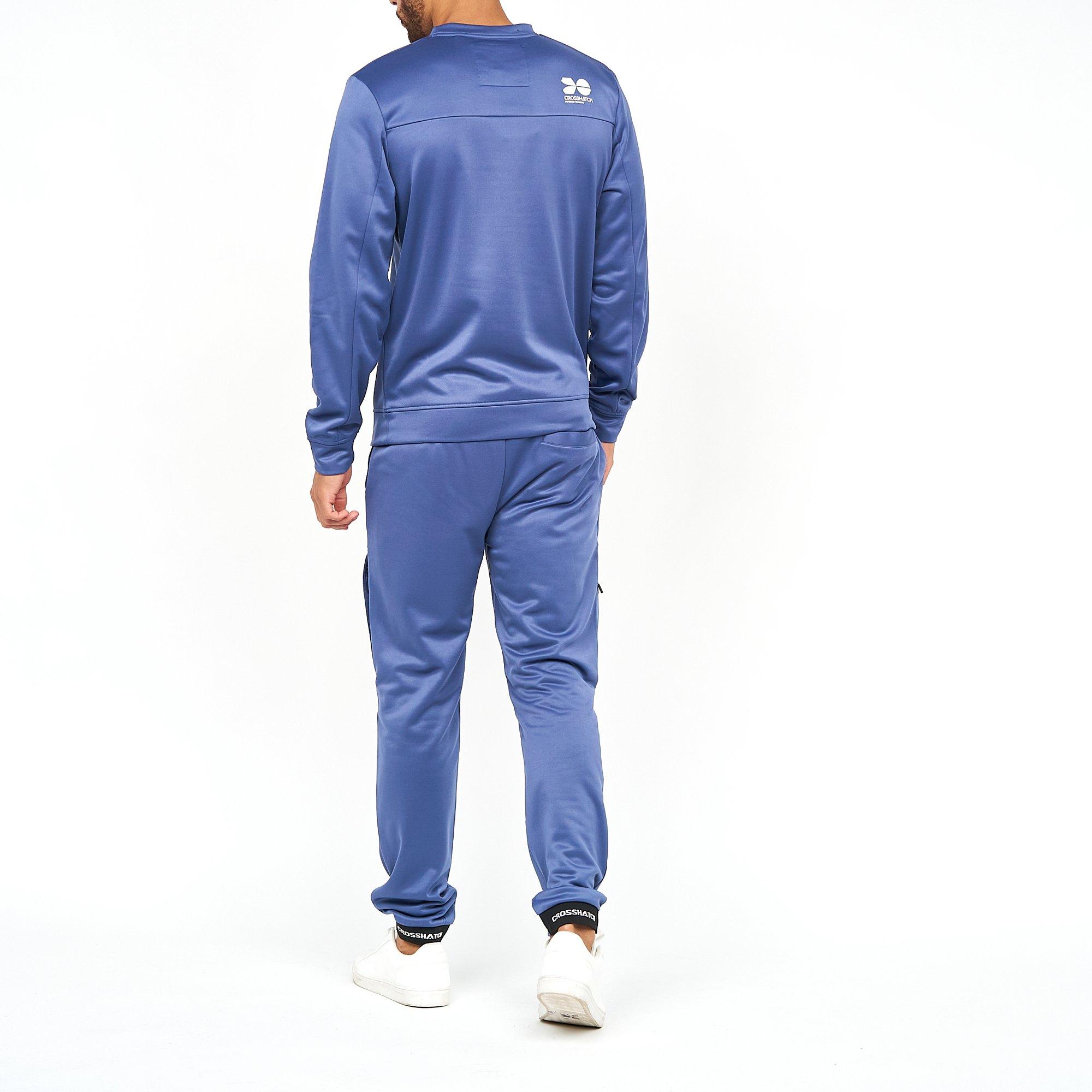 Bleu Indigo - Crosshatch - Langtons Crew Sweater Mens - 3