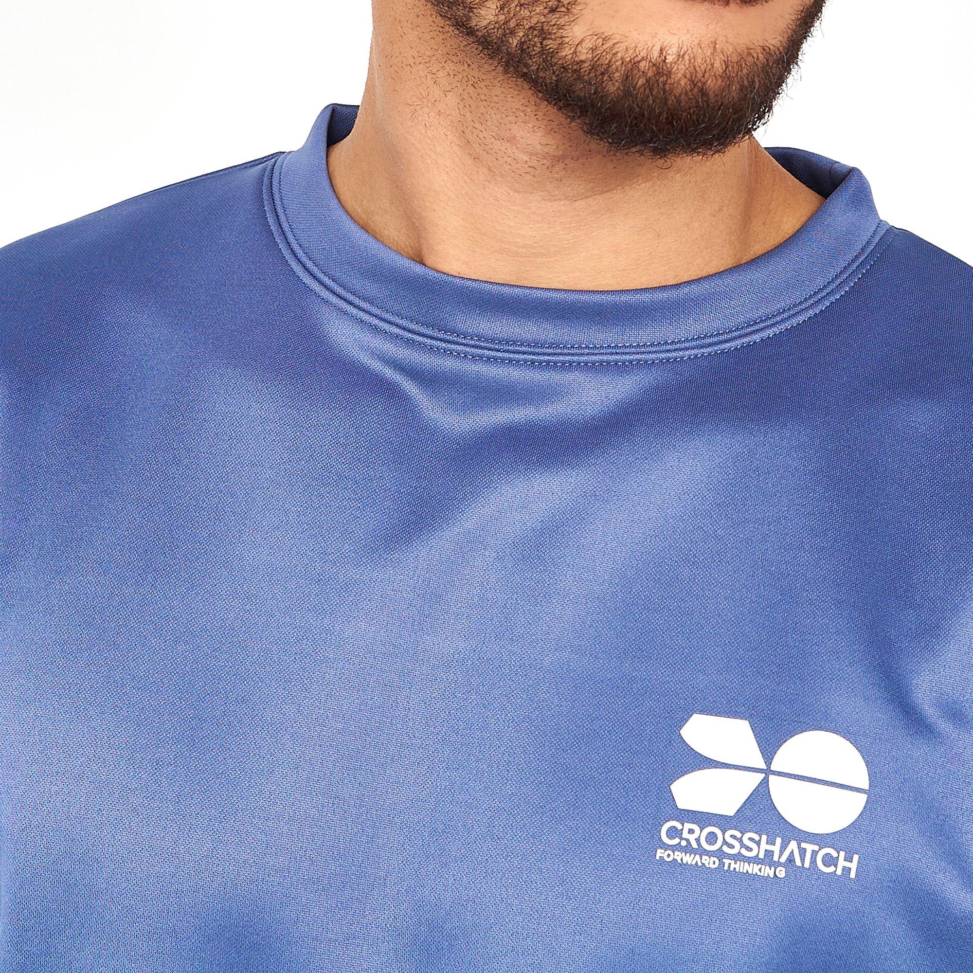 Bleu Indigo - Crosshatch - Langtons Crew Sweater Mens - 4