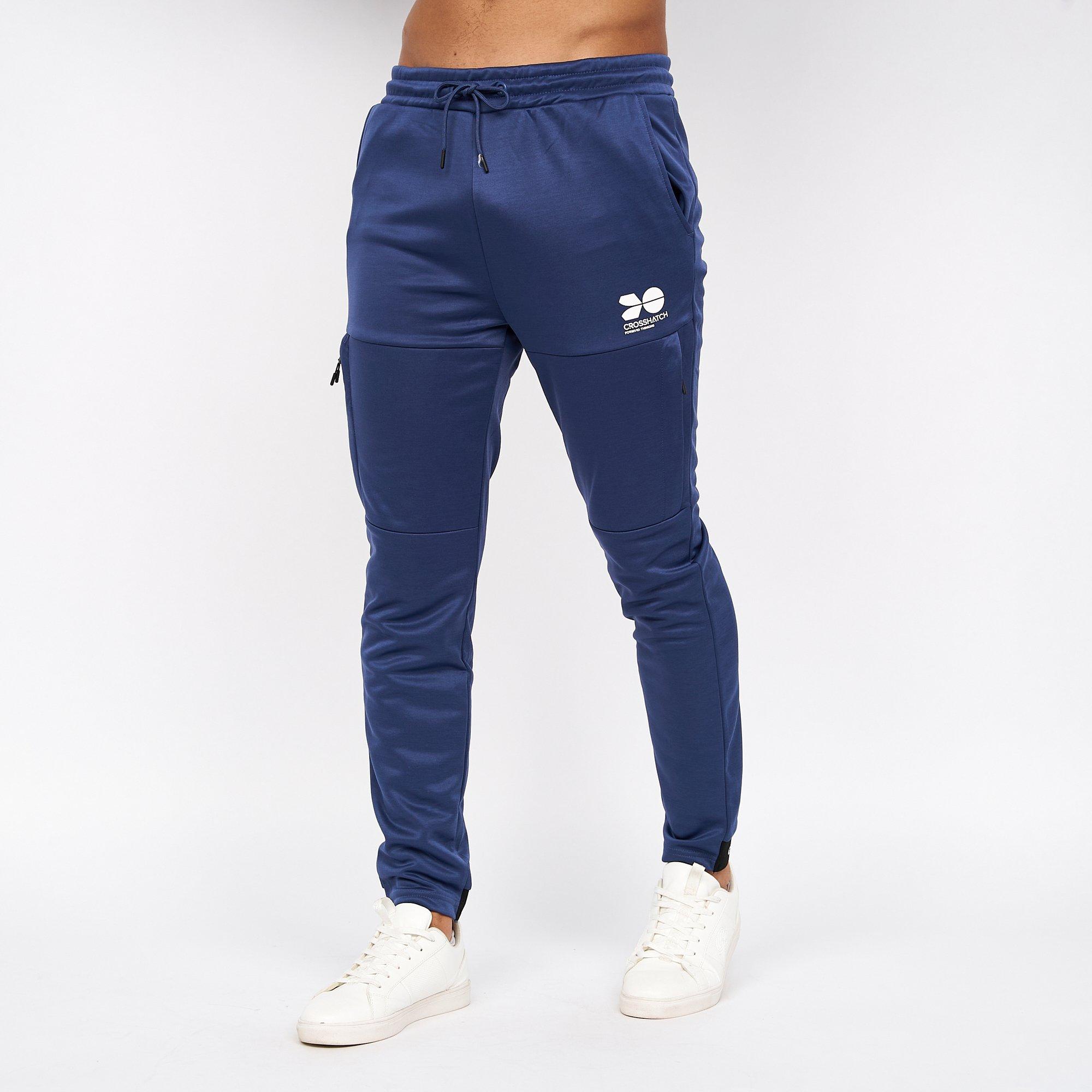 Bleu Indigo - Crosshatch - Langtons Crew Sweater Mens - 9