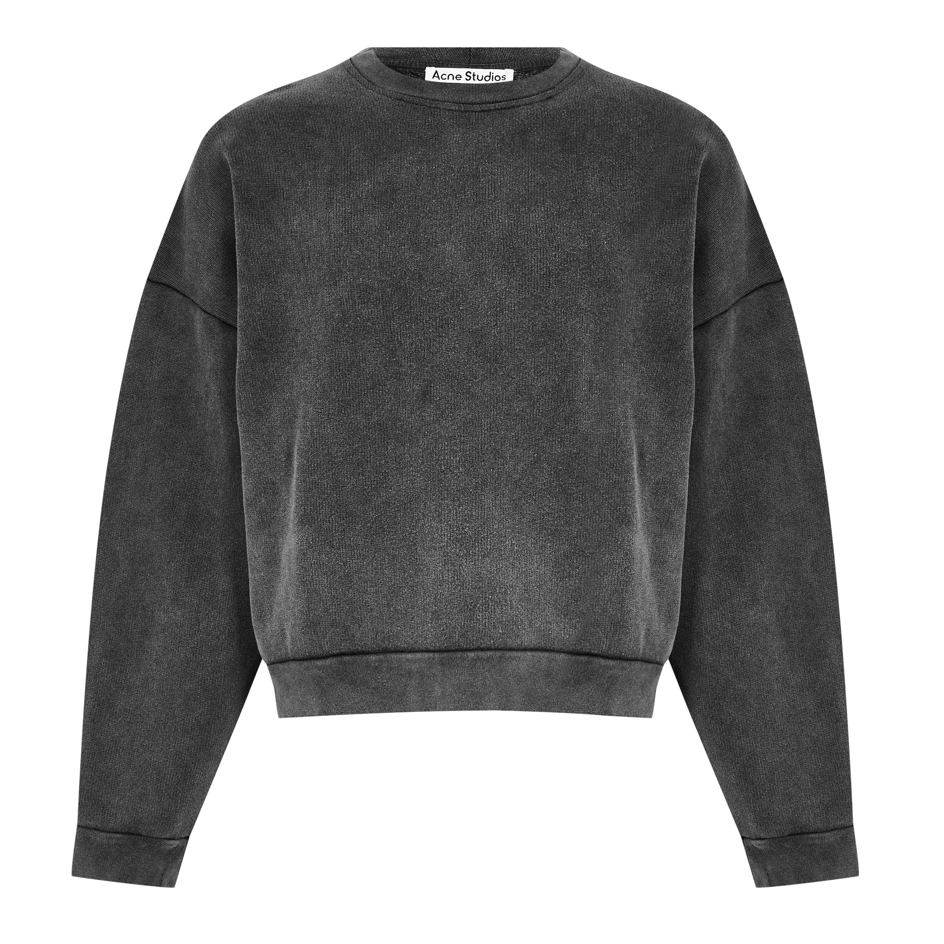 Black - Acne Studios - Men's Faded Crew Sweatshirt - 5