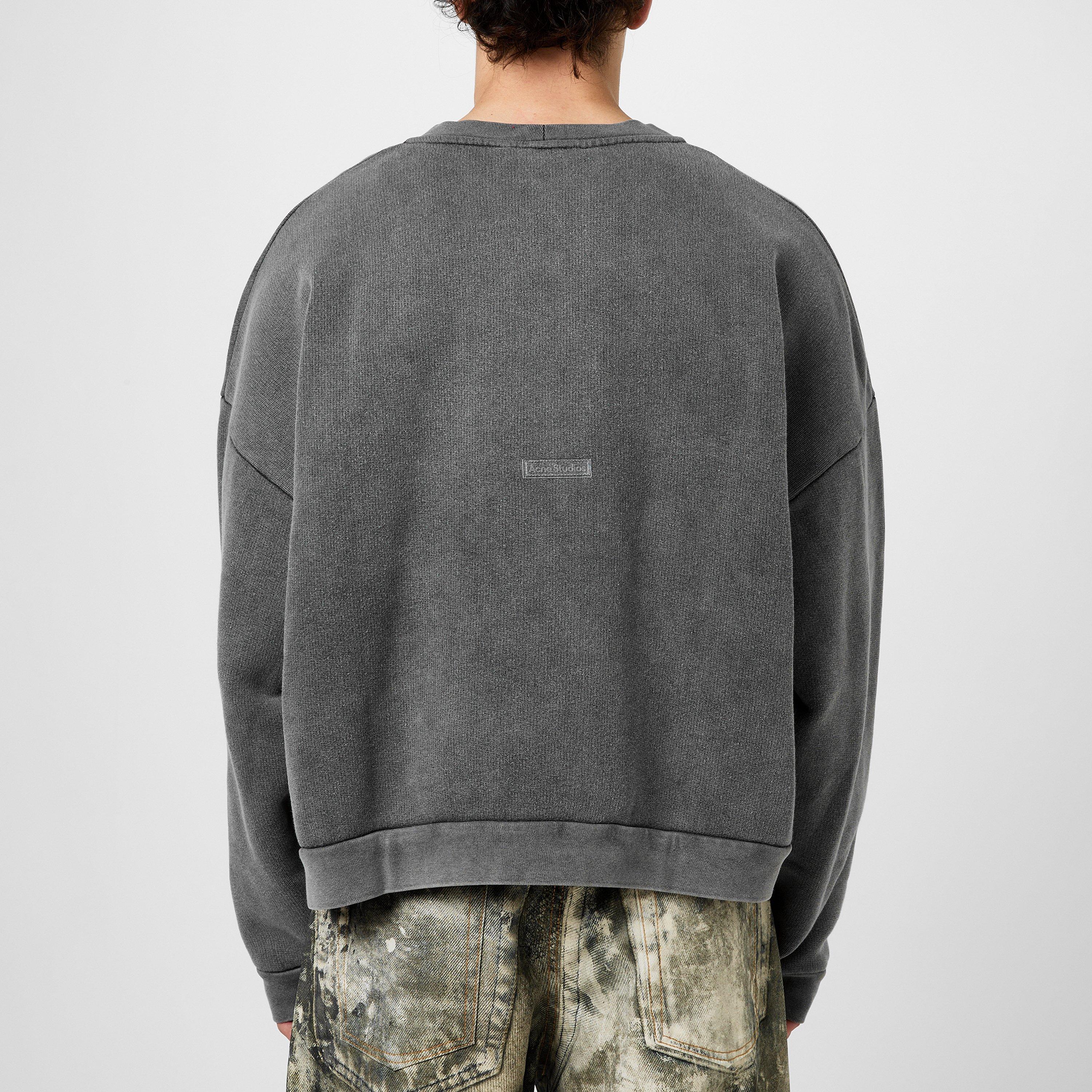 Black - Acne Studios - Men's Faded Crew Sweatshirt - 3