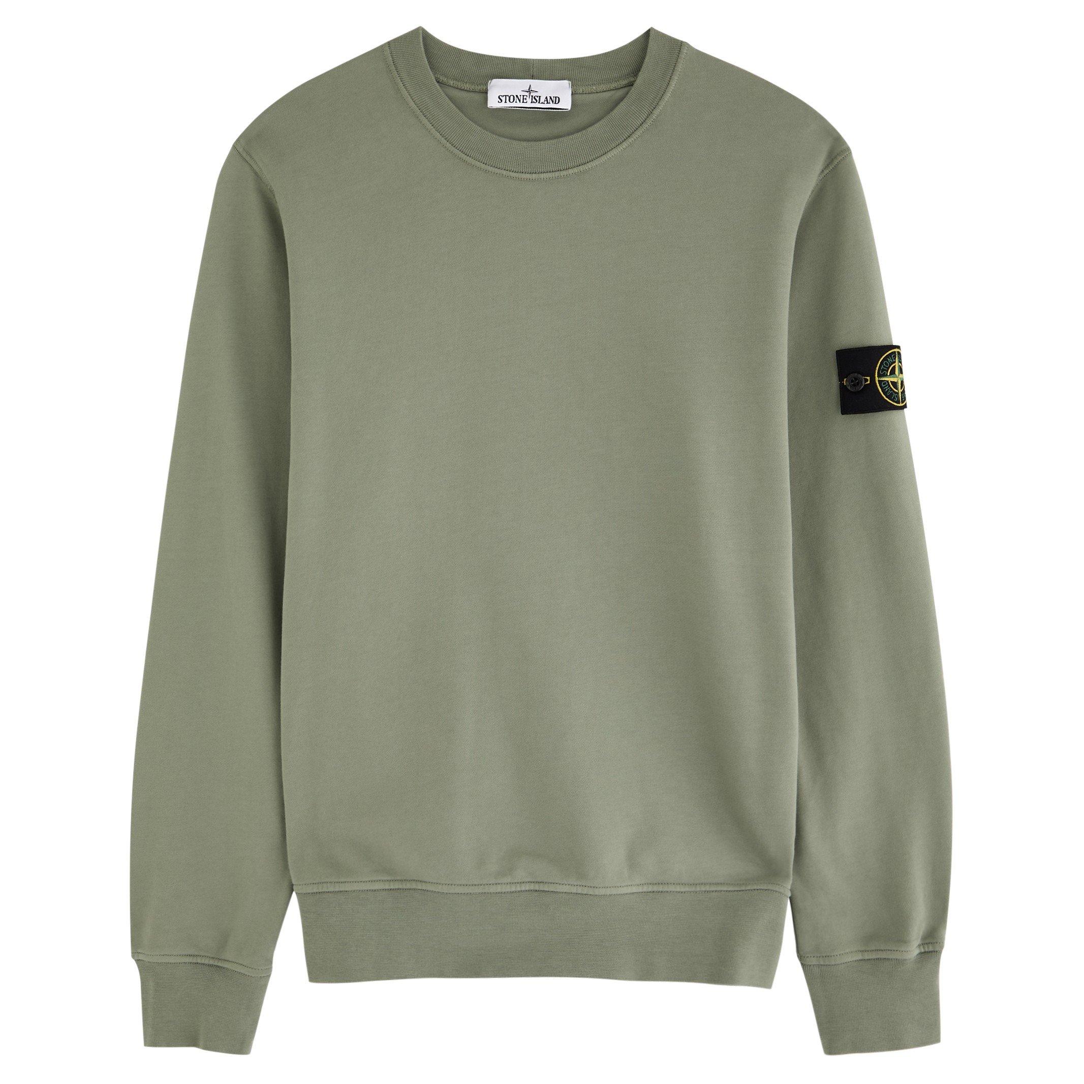 SAGE - Stone Island - SI BADGE GARMENT DYED SWEAT