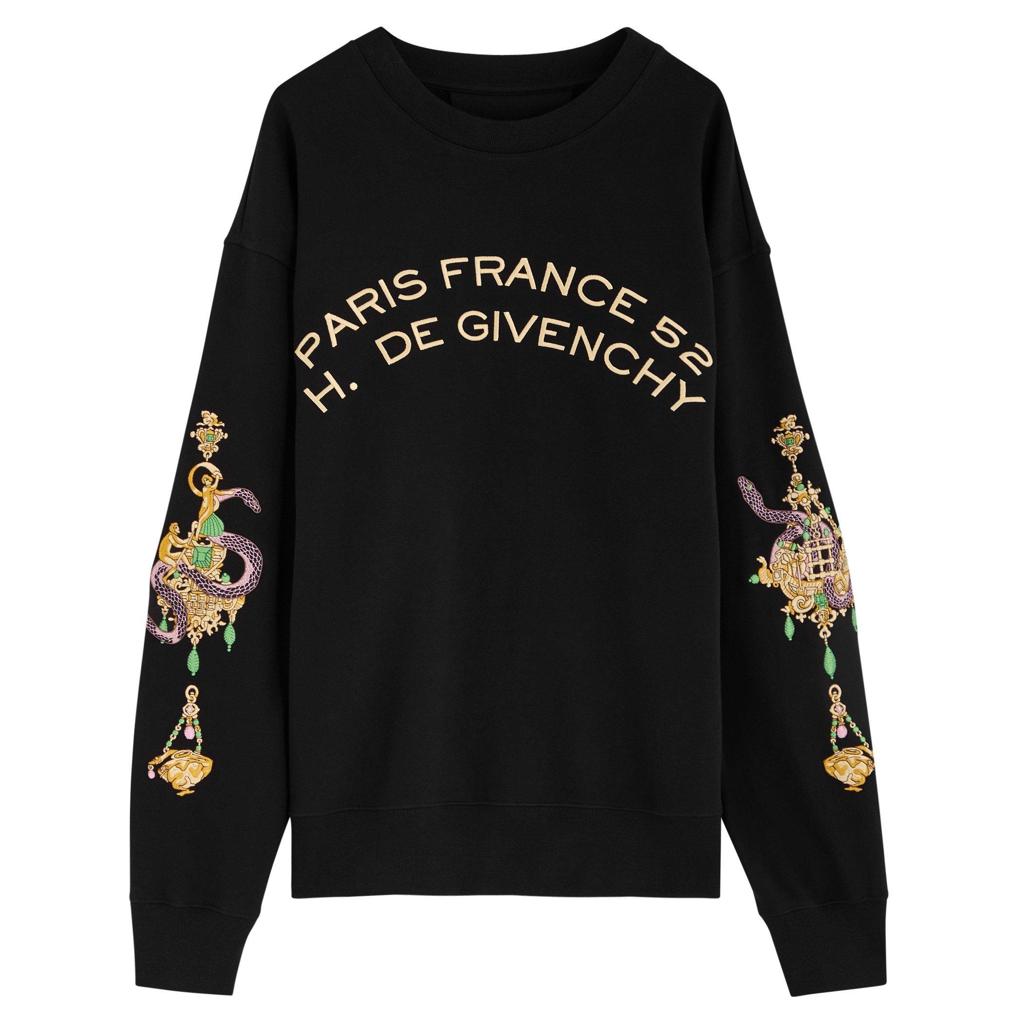 BLACK - GIVENCHY - GIV BOXY FIT PARIS SWEATSHIRT