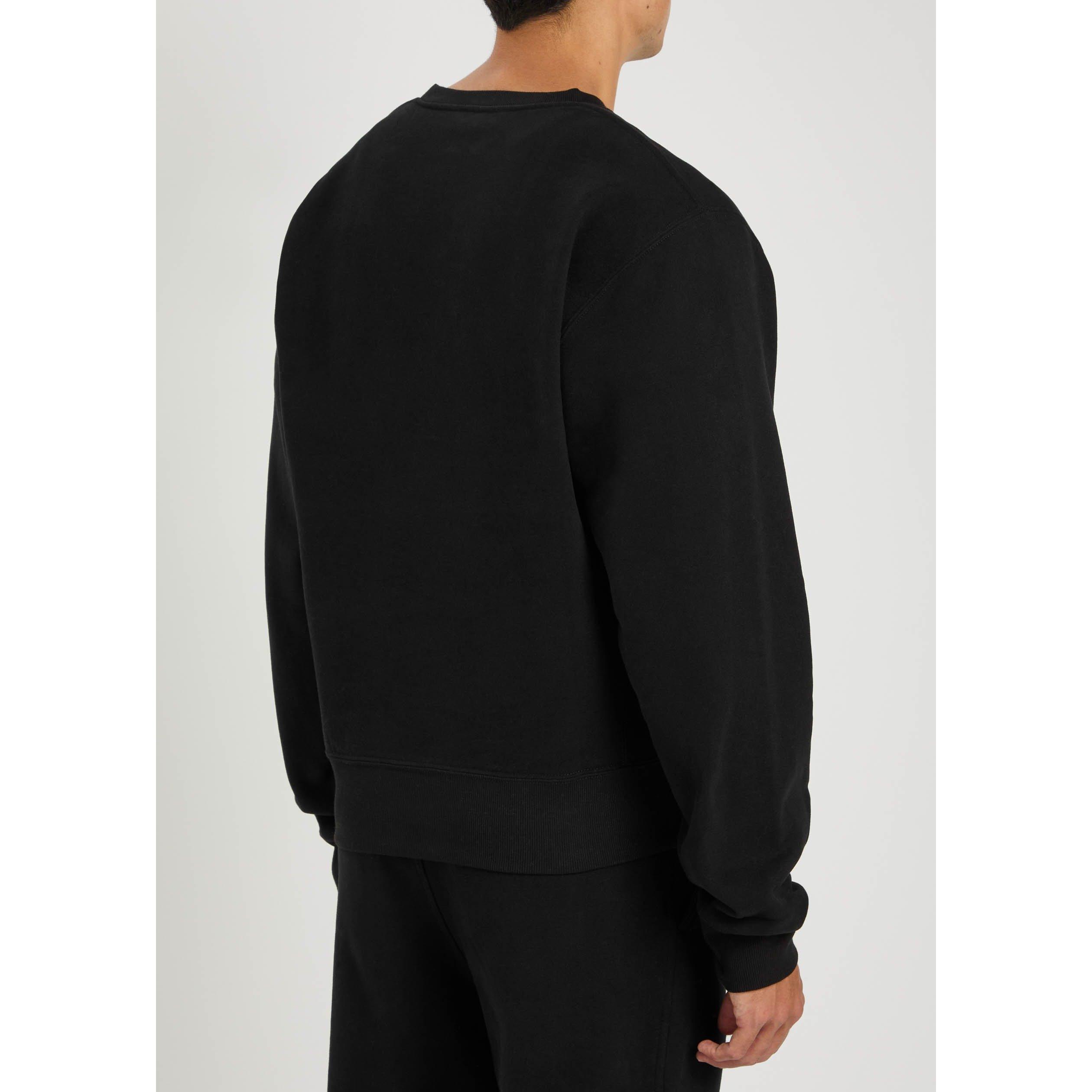 BLACK - Saint Laurent - Men's Molleton Do Cotton Oversized-Fit Sweatshirt - 3