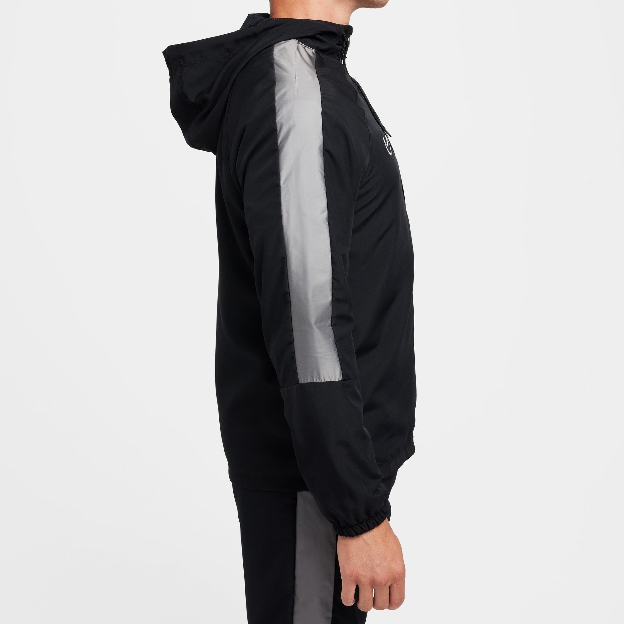 Black/White - Nike - Academy Men's Water-Repellent Hooded Soccer Jacket - 5