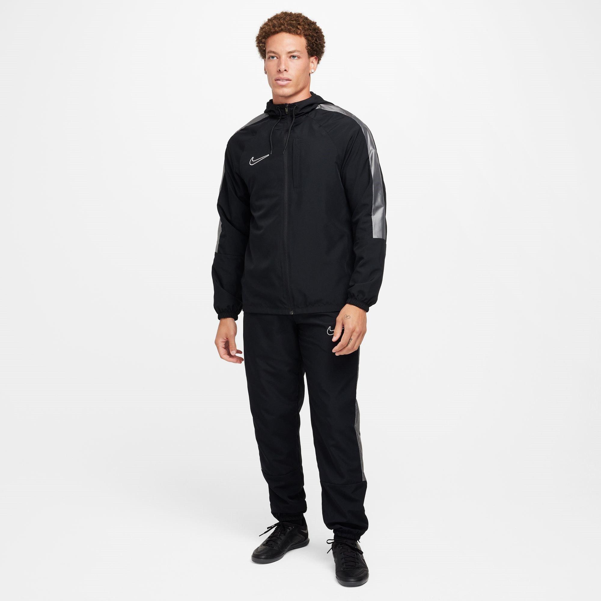 Black/White - Nike - Academy Men's Water-Repellent Hooded Soccer Jacket - 7