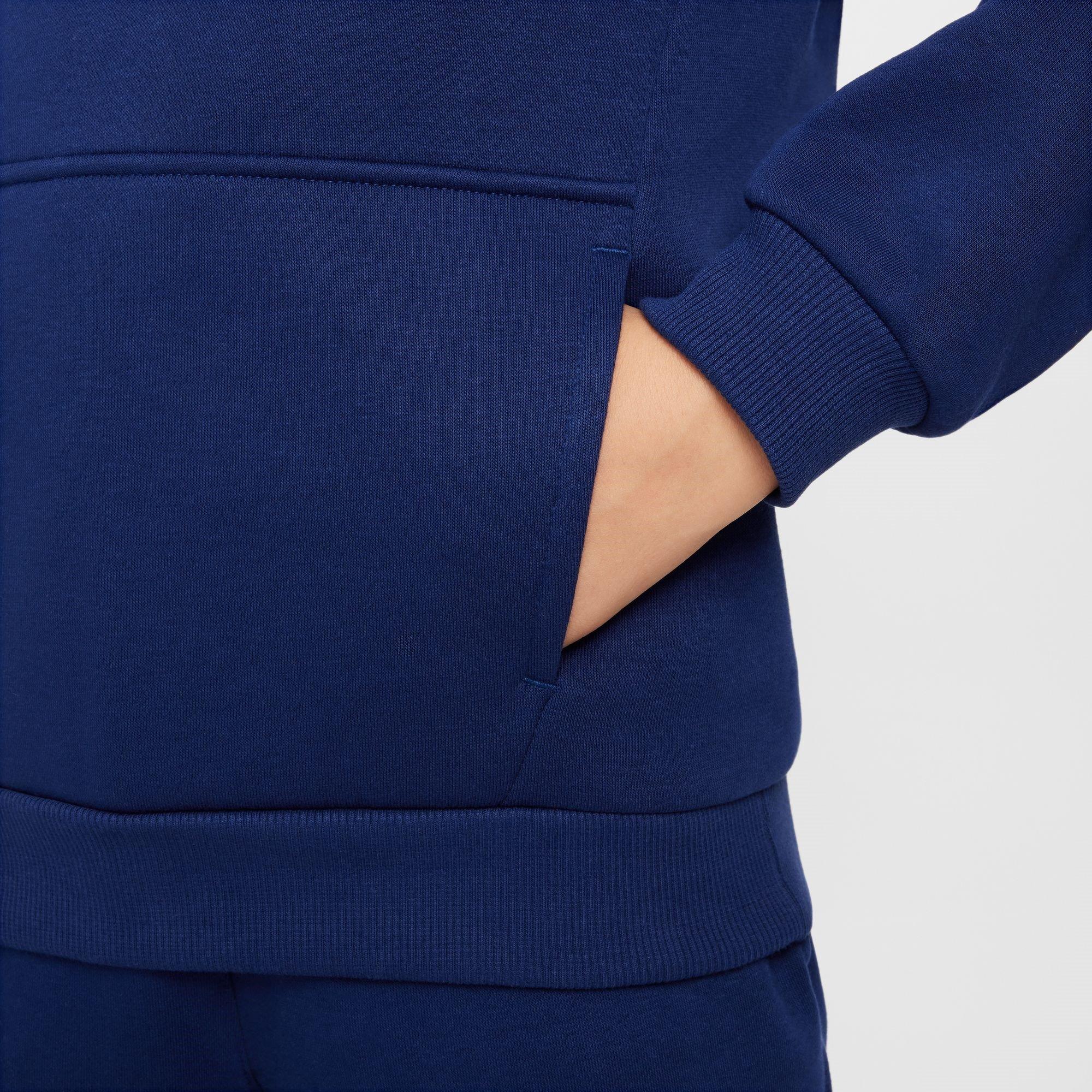 Blue/Gold - Nike - Club Fleece Big Kids' Soccer Hoodie - 7