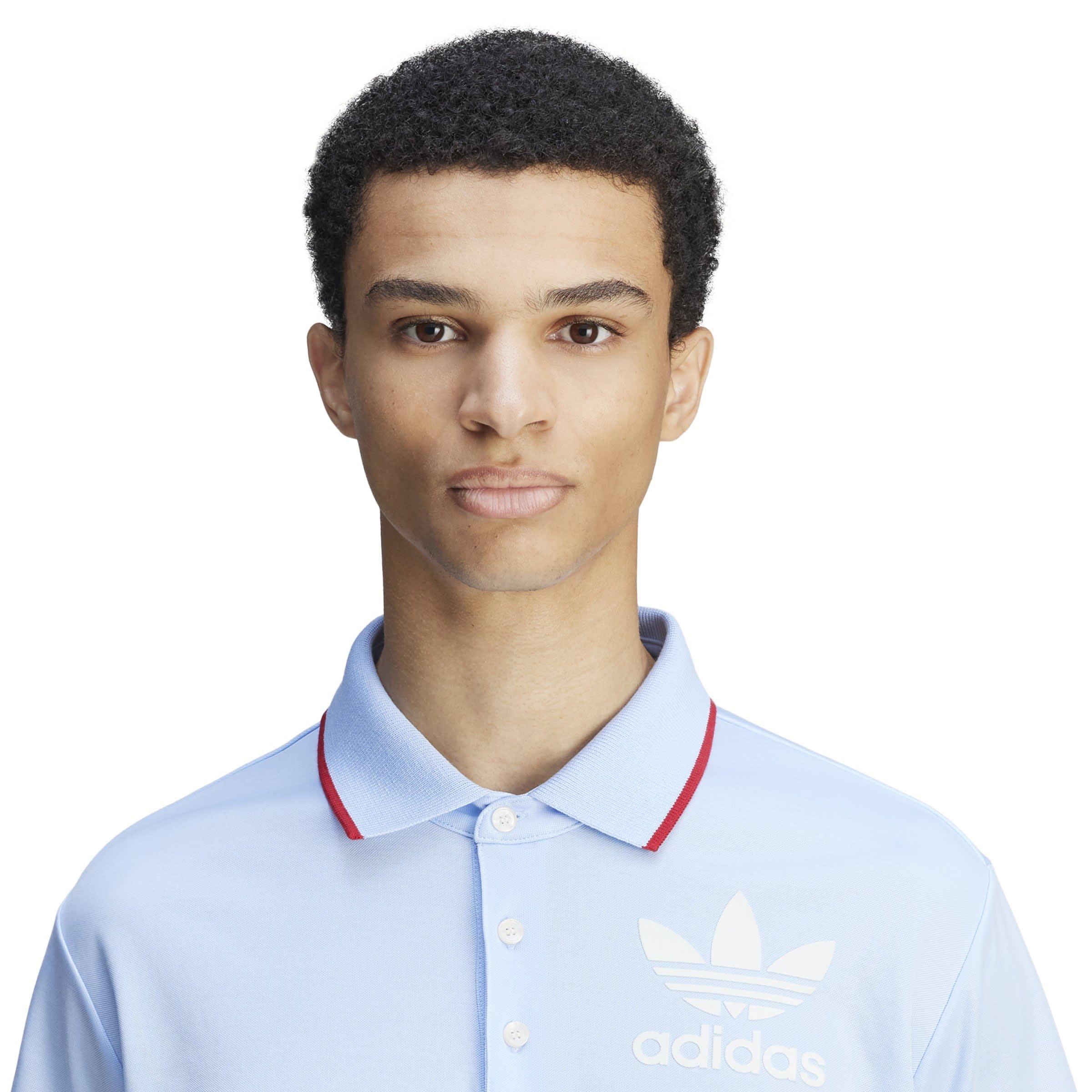 Glow Blue - adidas Originals - By Wales Bonner Short Sleeve Polo Shirt - 6