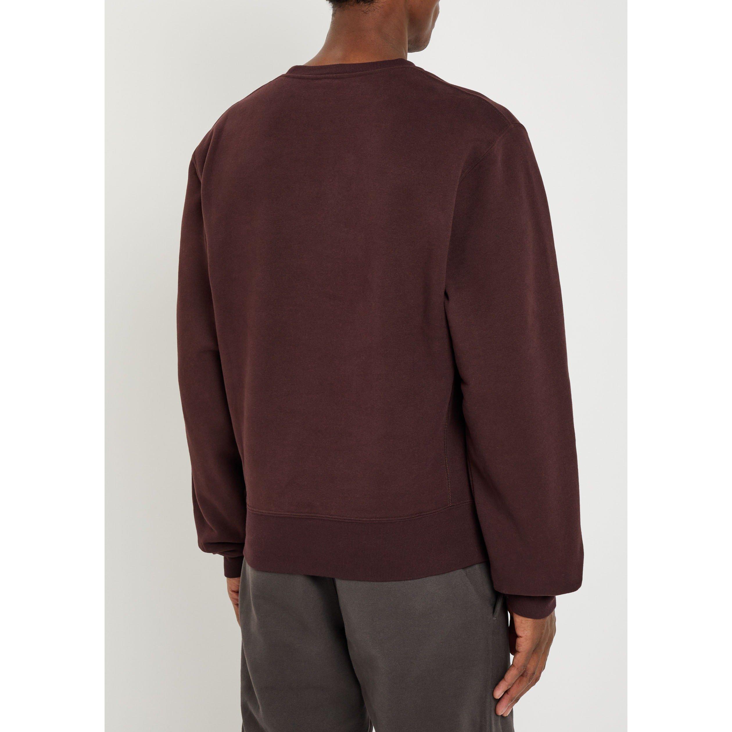 BROWN - Saint Laurent - Men's Cotton Crew-Neck Sweatshirt - 3