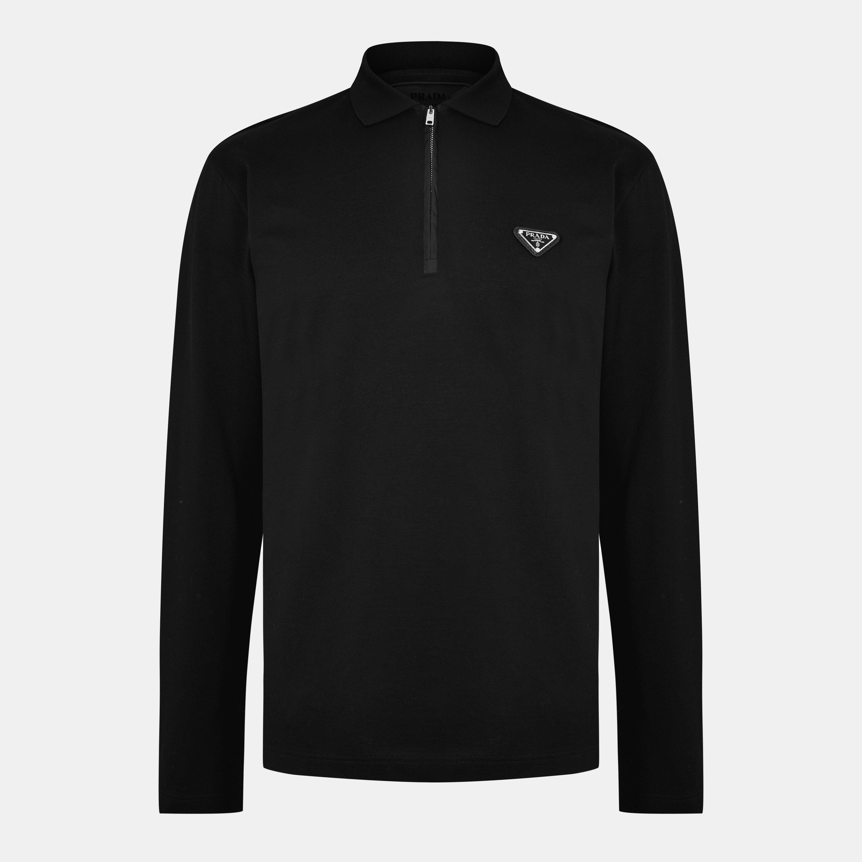 Prada Re-Nylon Long Sleeve Polo
