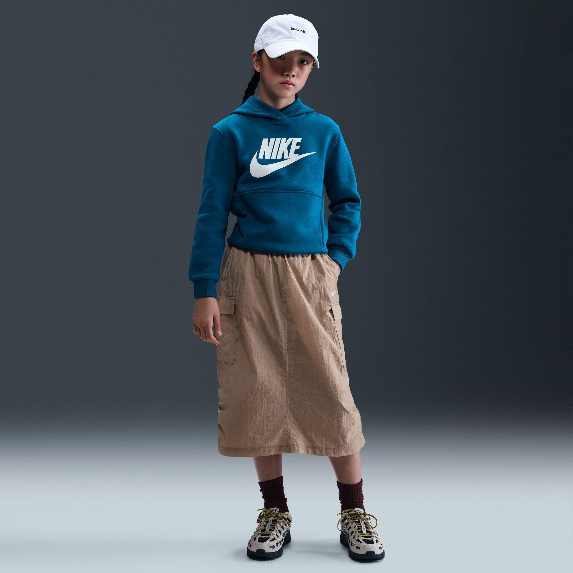 Grøn Afgrund - Nike - Sportswear Club Fleece Big Kids' Hoodie - 11