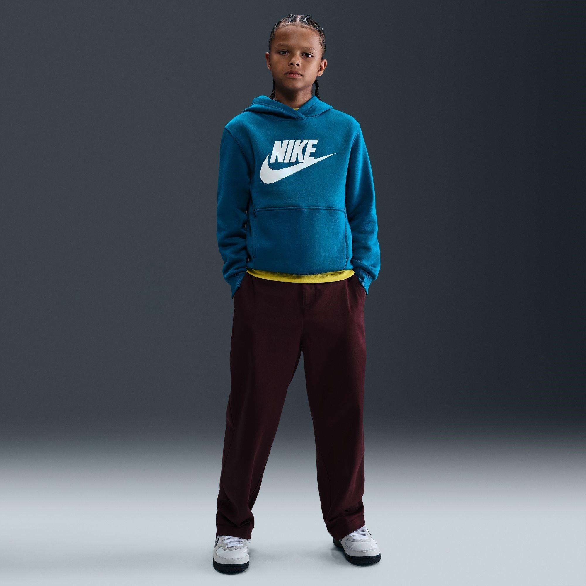 Grøn Afgrund - Nike - Sportswear Club Fleece Big Kids' Hoodie - 12