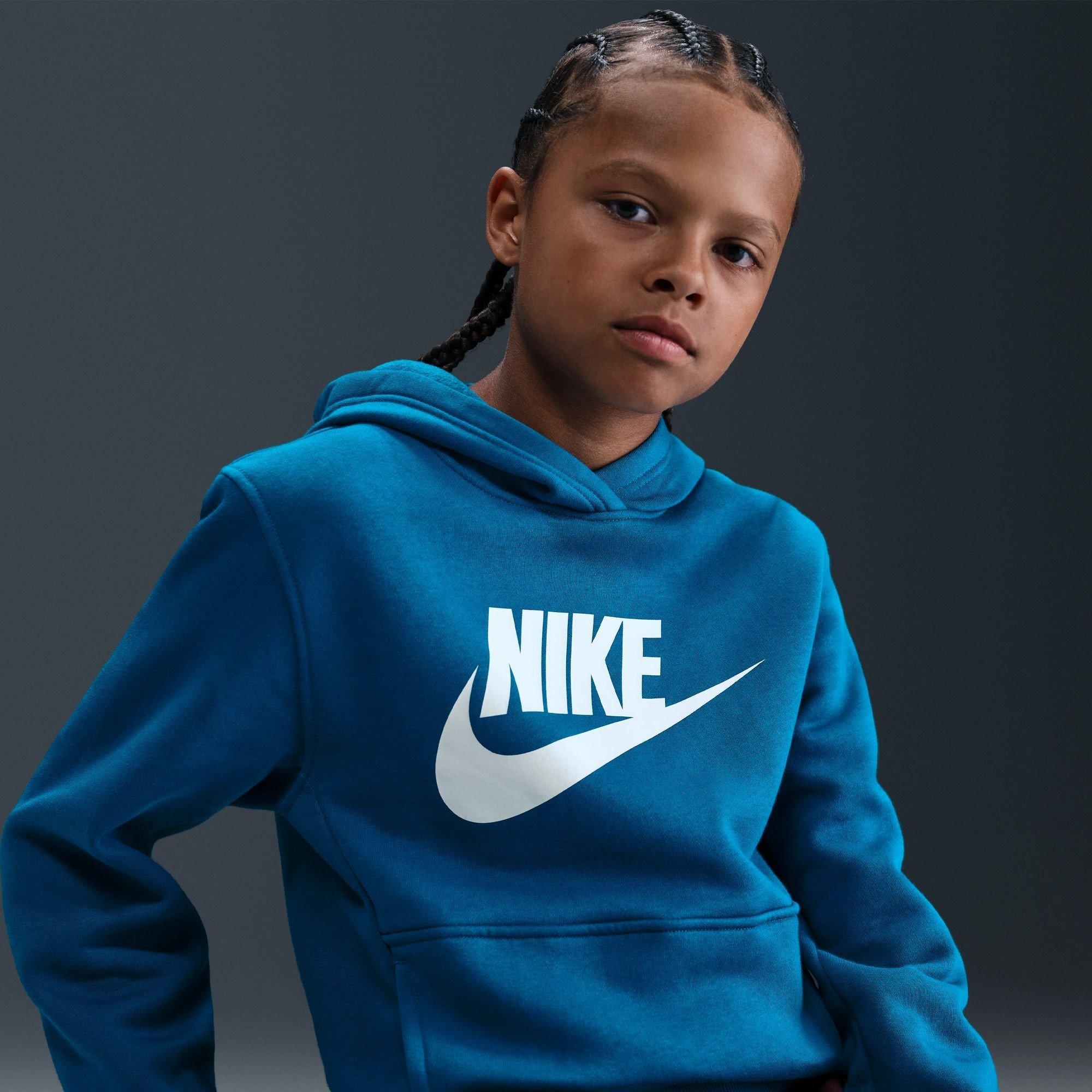 Grøn Afgrund - Nike - Sportswear Club Fleece Big Kids' Hoodie - 13