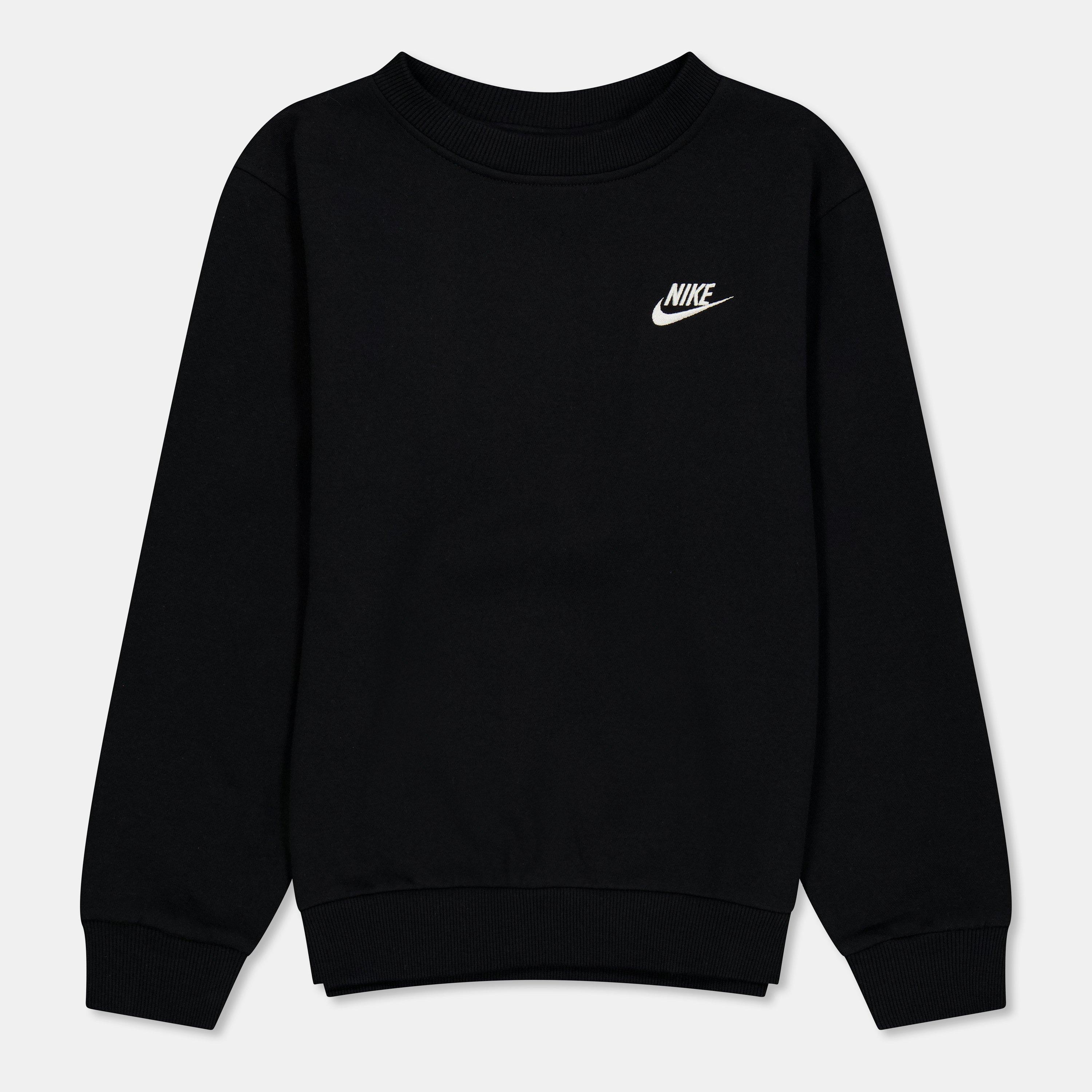 Black - Nike - Sportswear Club Fleece Big Kids' Sweatshirt - 1