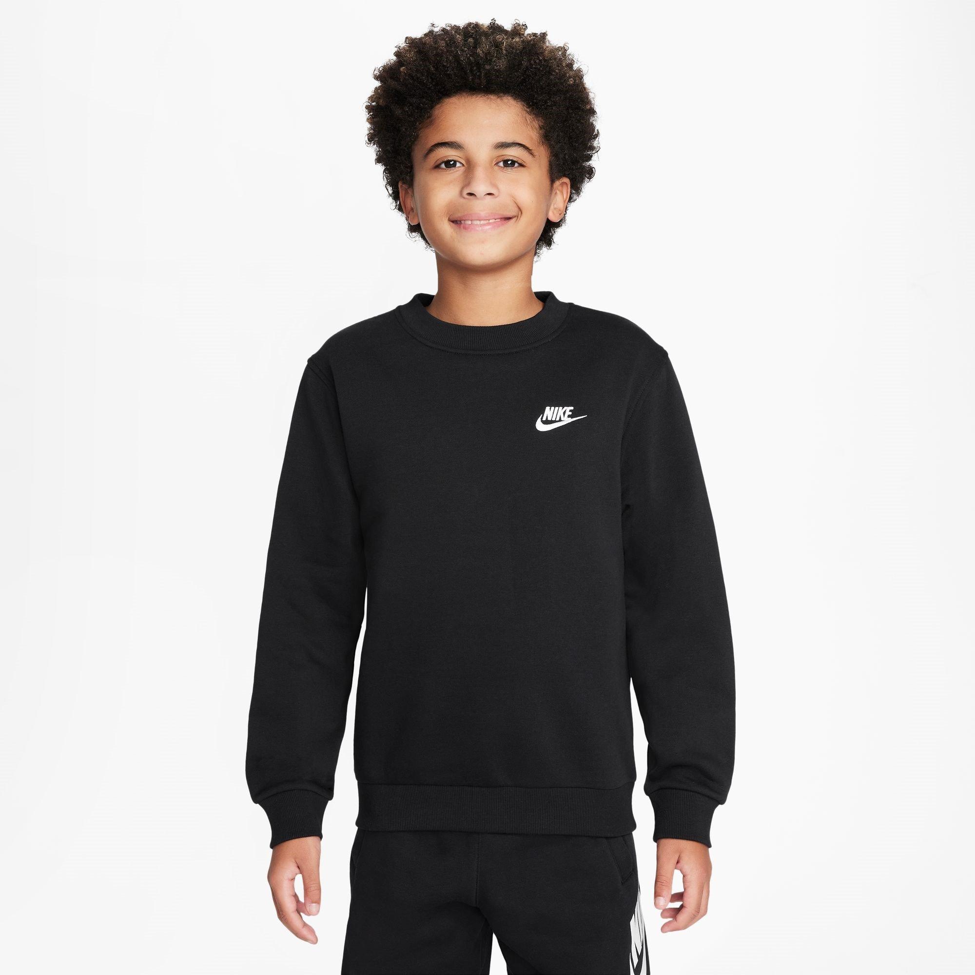 Zwart - Nike - Sportswear Club Fleece Big Kids' Sweatshirt - 4
