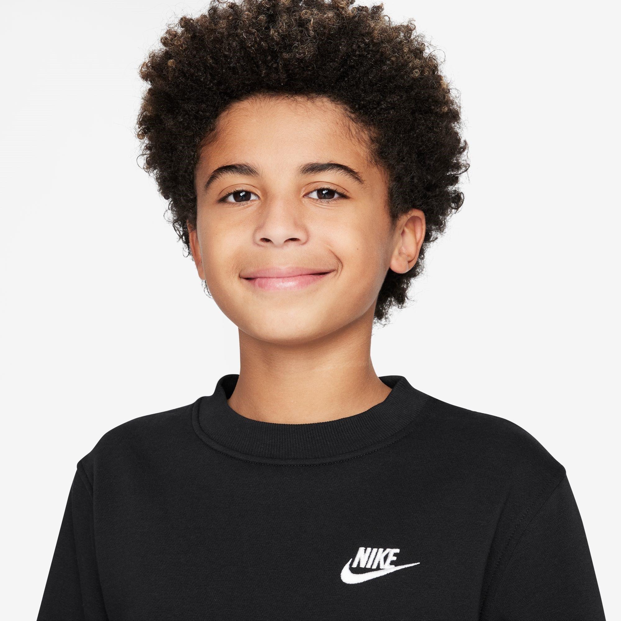 Zwart - Nike - Sportswear Club Fleece Big Kids' Sweatshirt - 6