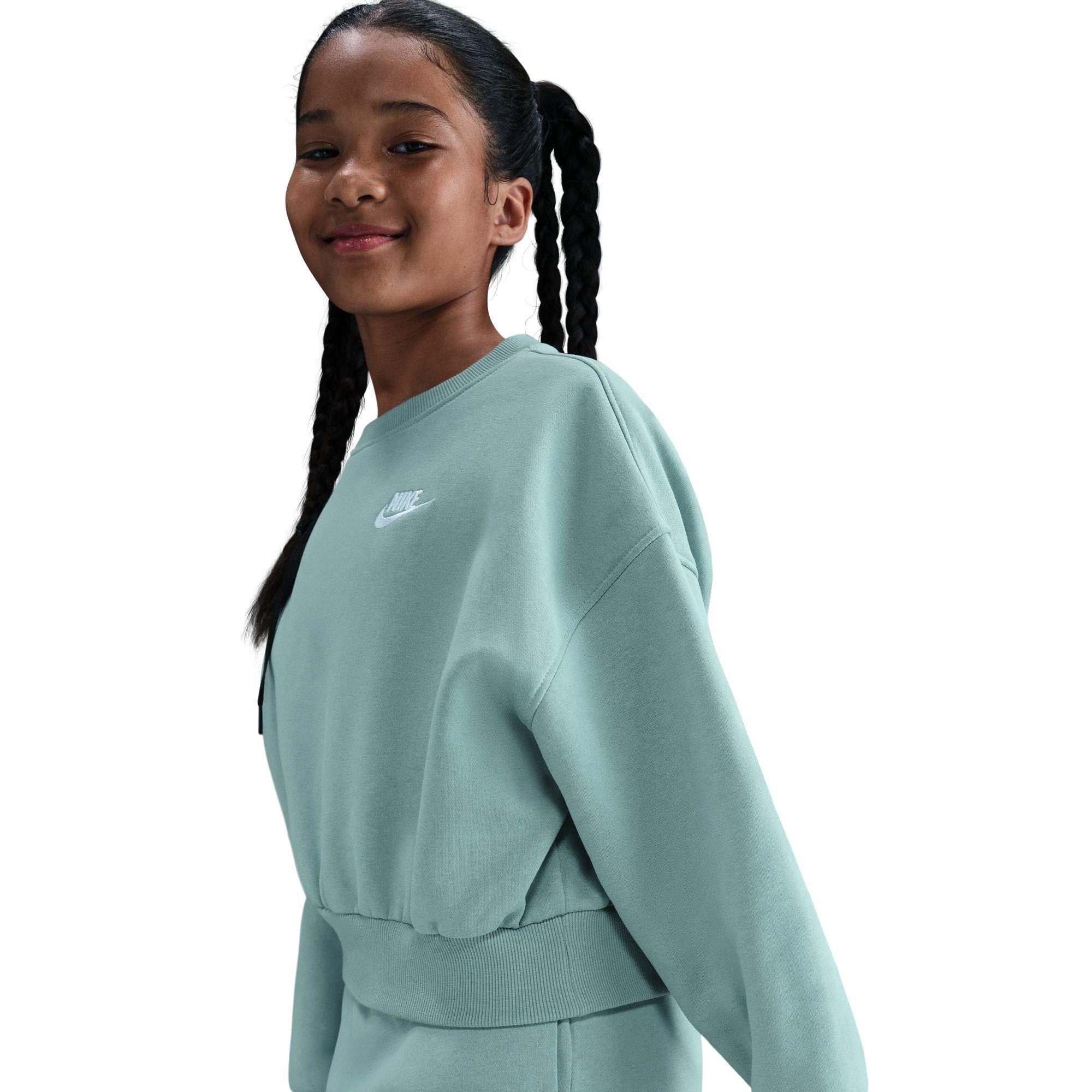 Sportswear Club Fleece Big Kids' (Girls') Boxy Crewneck Sweatshirt