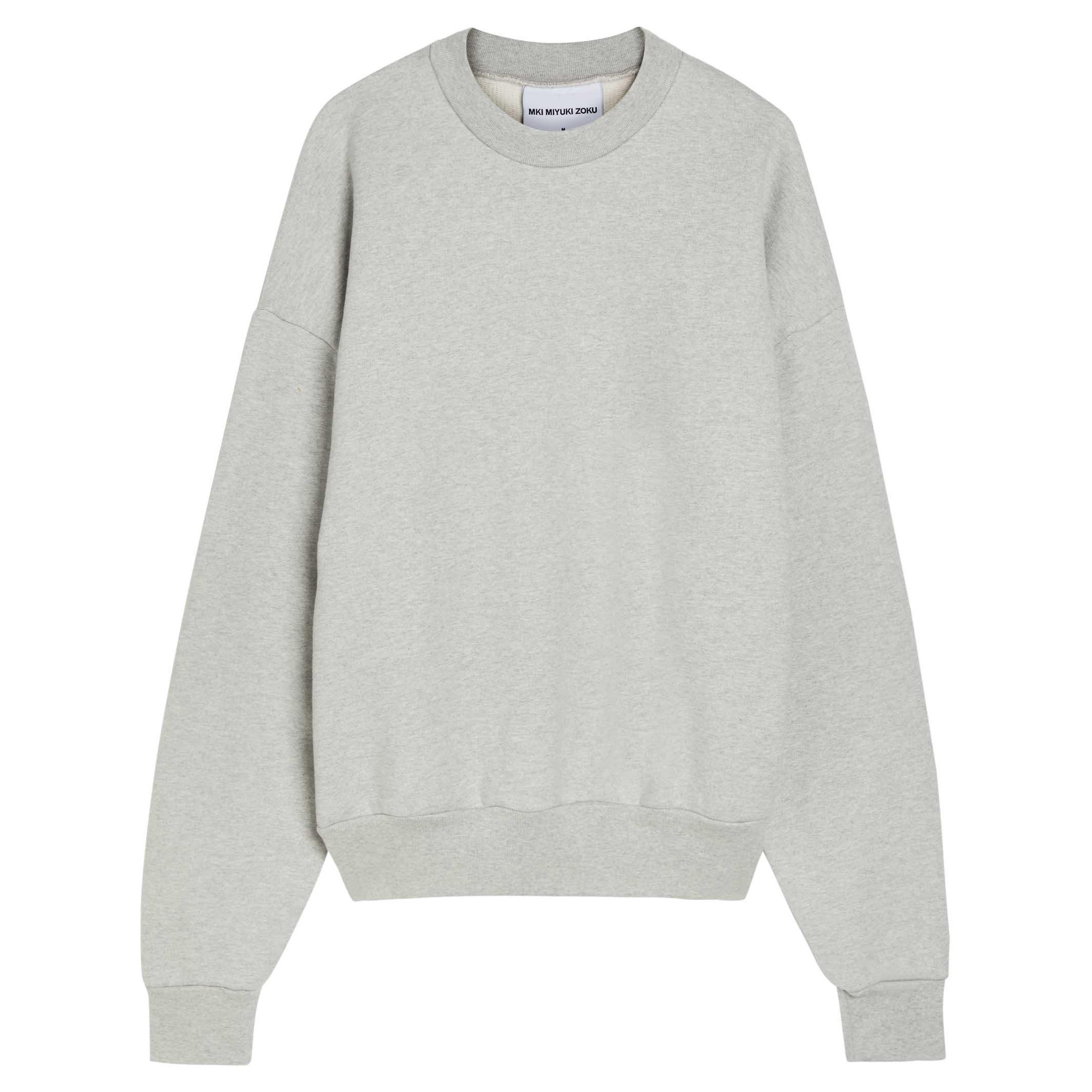 GREY - MKI MIYUKI ZOKU - Men's Superweight Crew Cotton Oversized-Fit Sweatshirt - 1