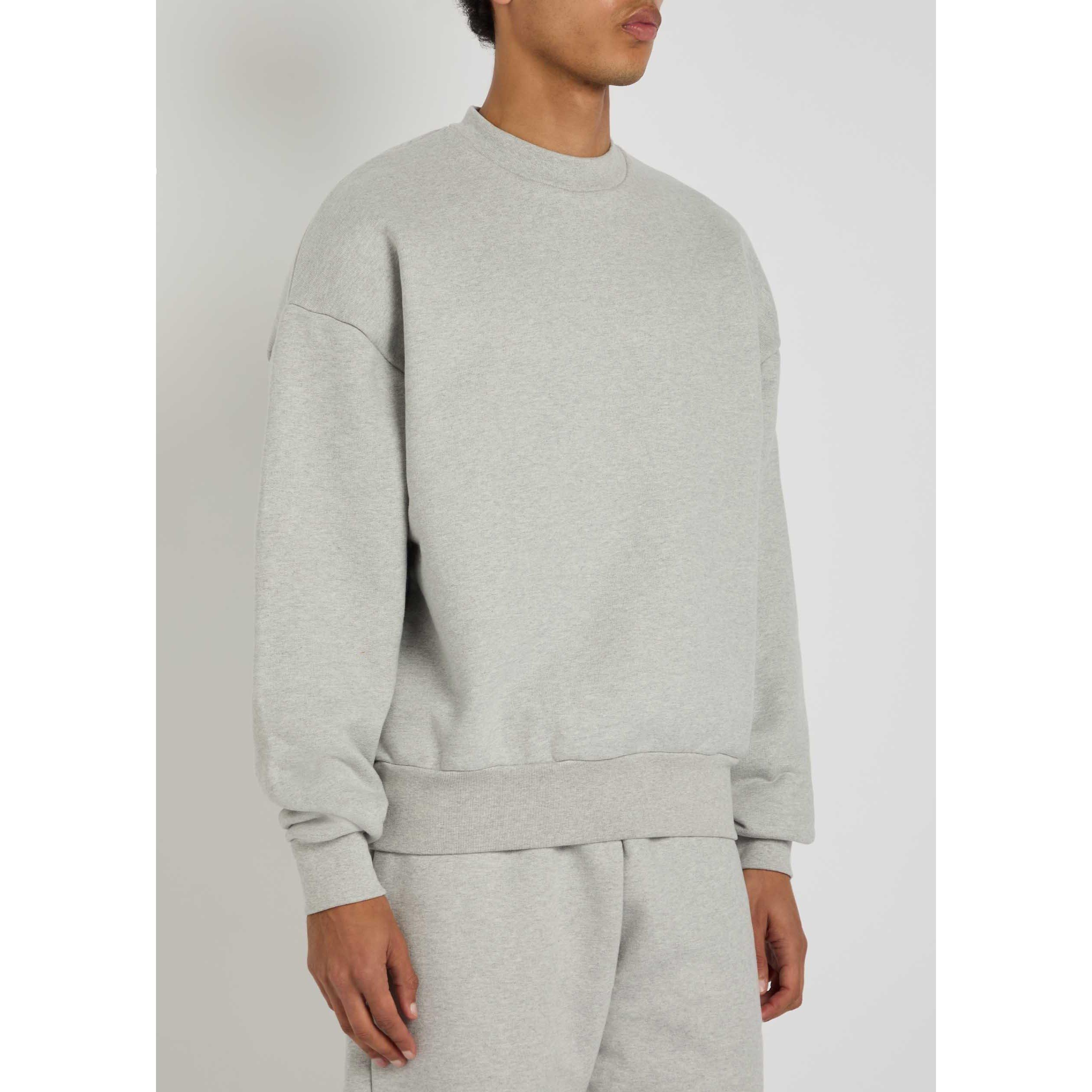 GREY - MKI MIYUKI ZOKU - Men's Superweight Crew Cotton Oversized-Fit Sweatshirt - 2