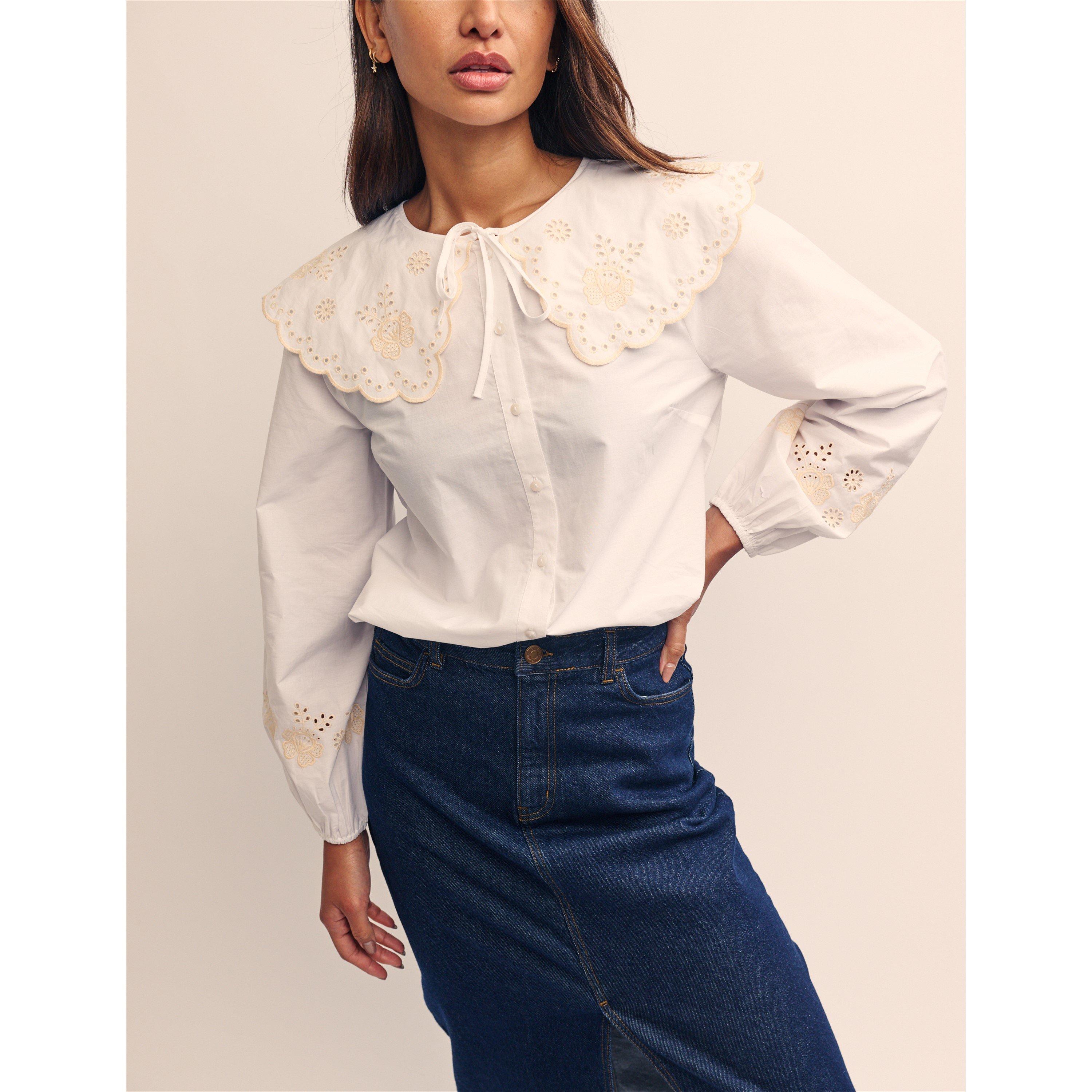 White - Nobodys Child - Orchid Broderie Blouse - 6