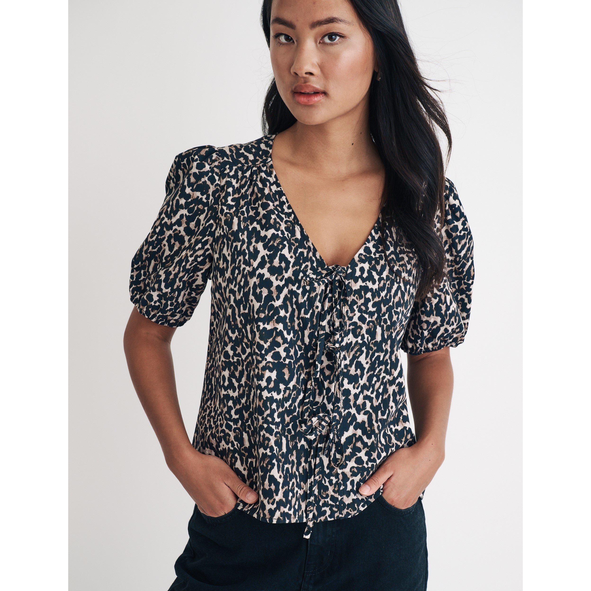 Leopard - Nobodys Child - Bernadetta Tie-Front Top - 2