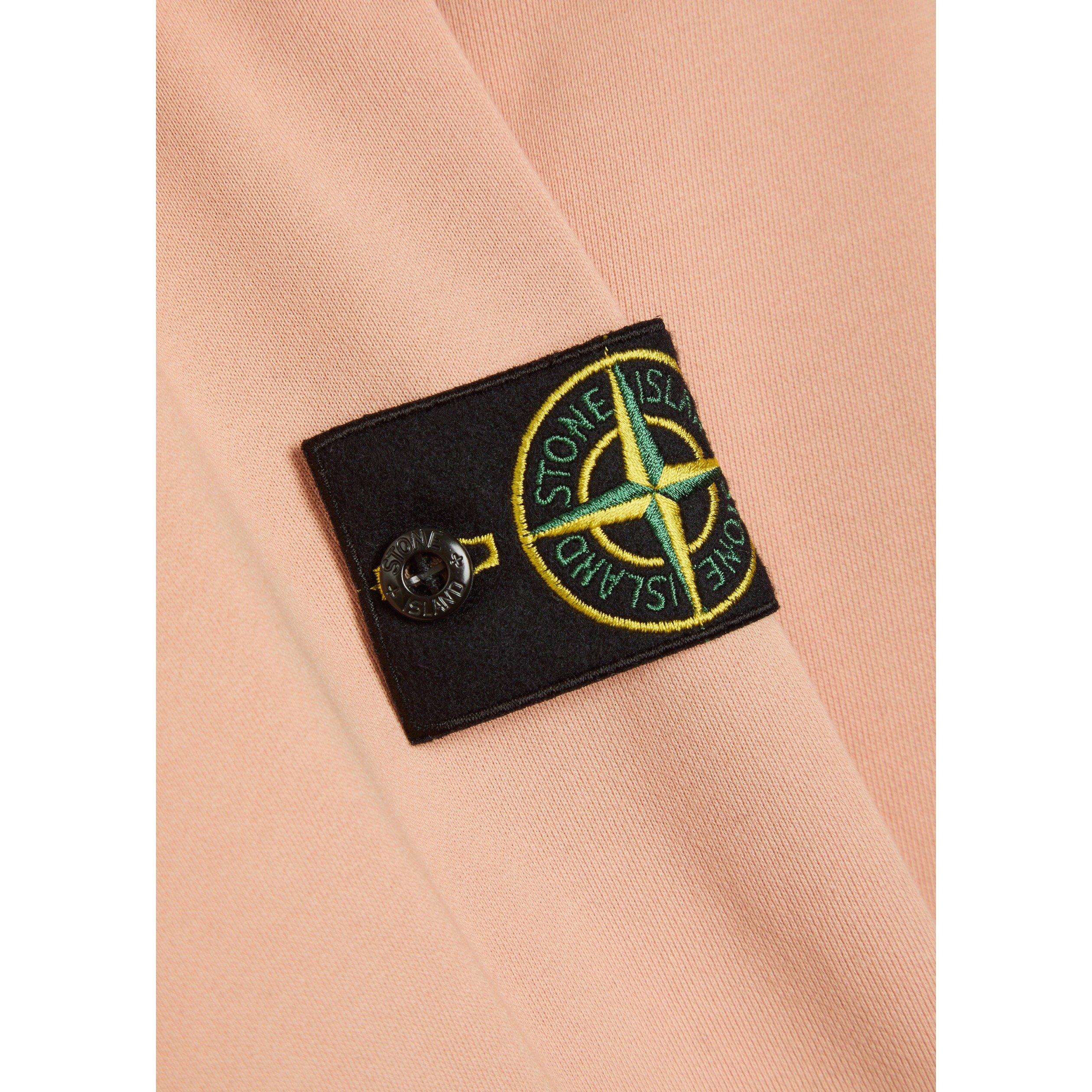PINK - Stone Island - Men's SI Classic Badge Crew Cotton Sweatshirt - 4