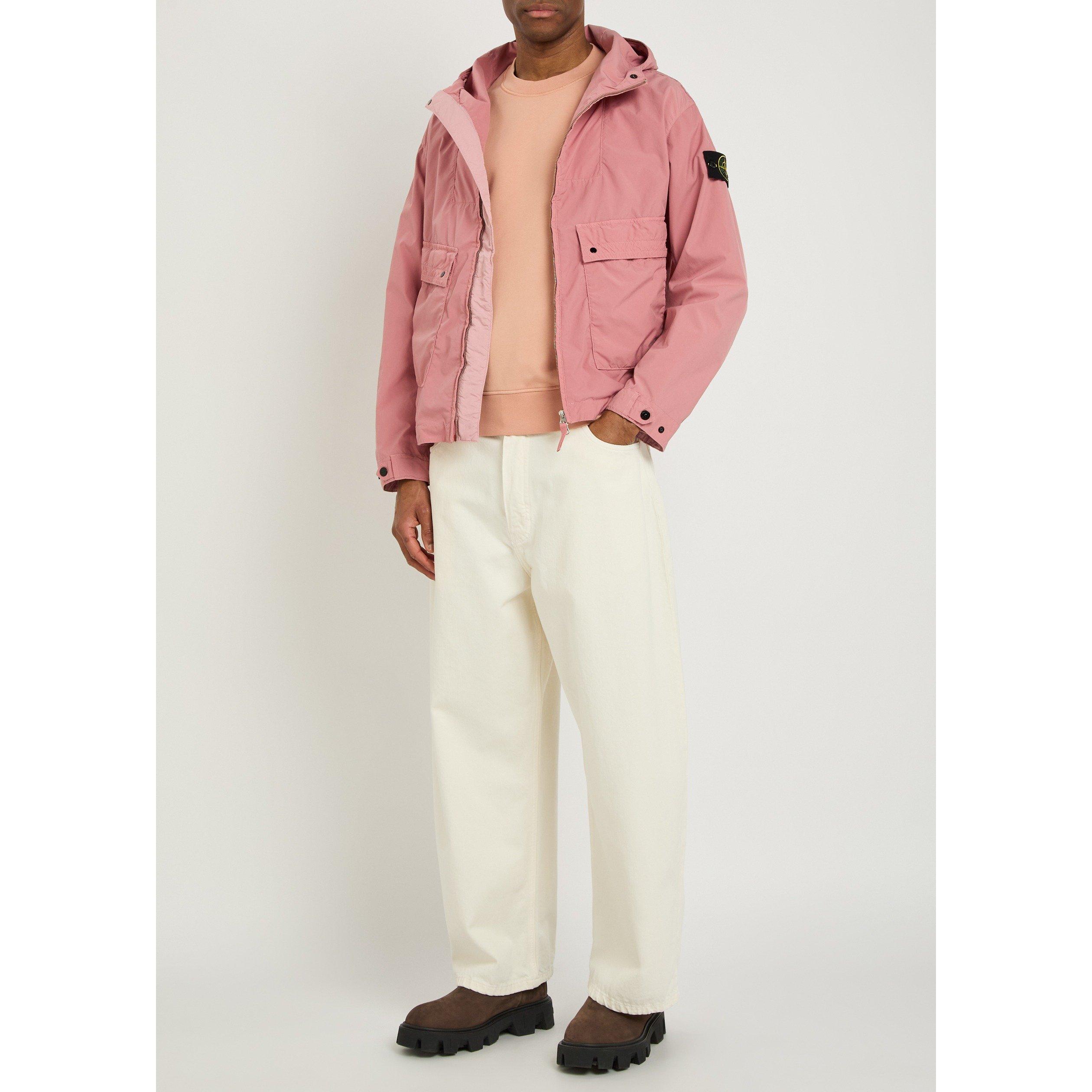 PINK - Stone Island - Men's SI Classic Badge Crew Cotton Sweatshirt - 5