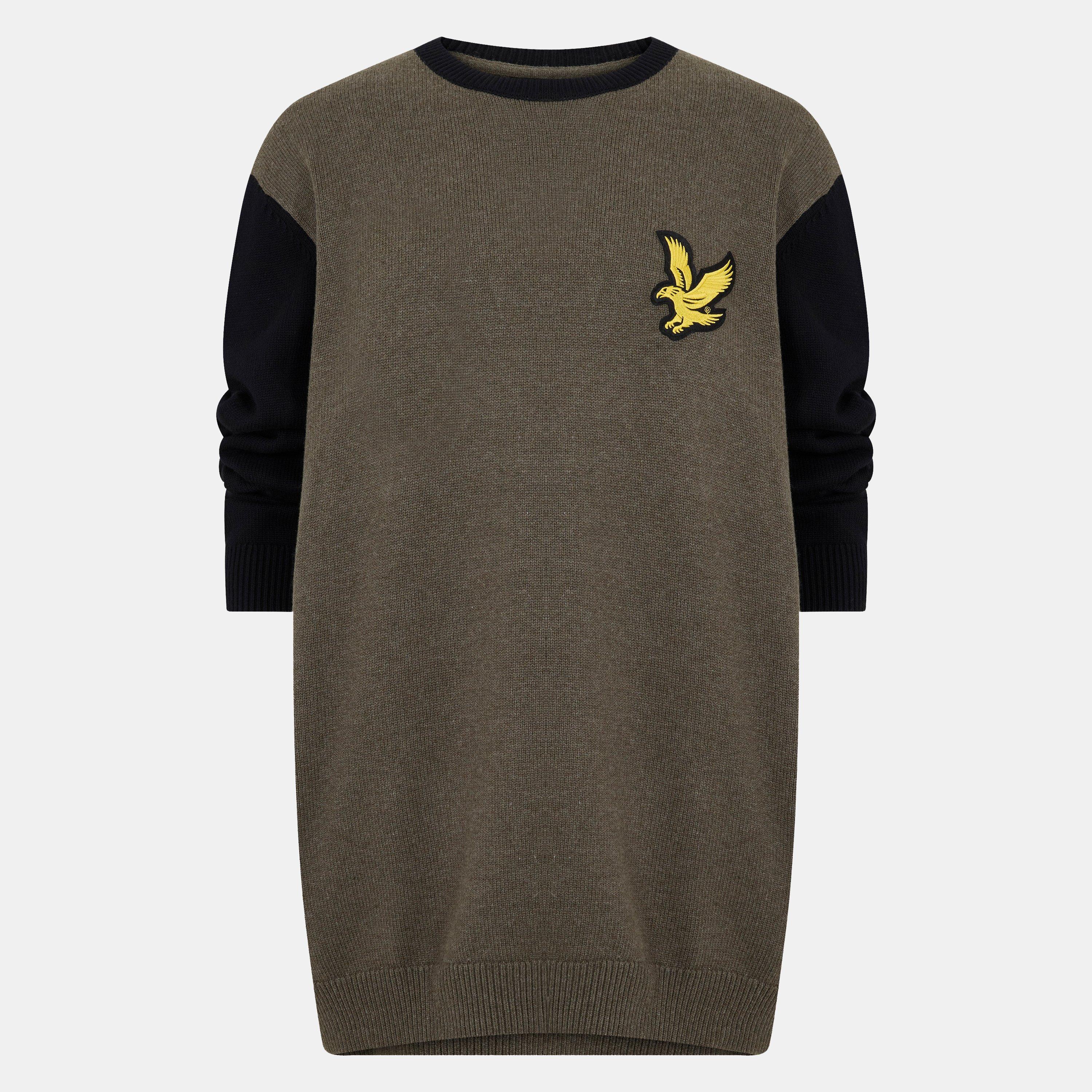 Lyle And Scott Men's Block Crew Neck Sweater - Olive Marl/Jet - 3XL