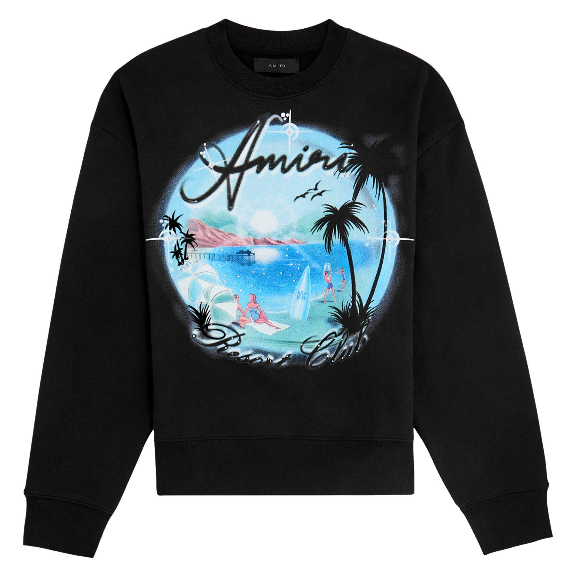 BLACK AND OTHER - Amiri - AMR BEACH CLUB CREW SWEAT