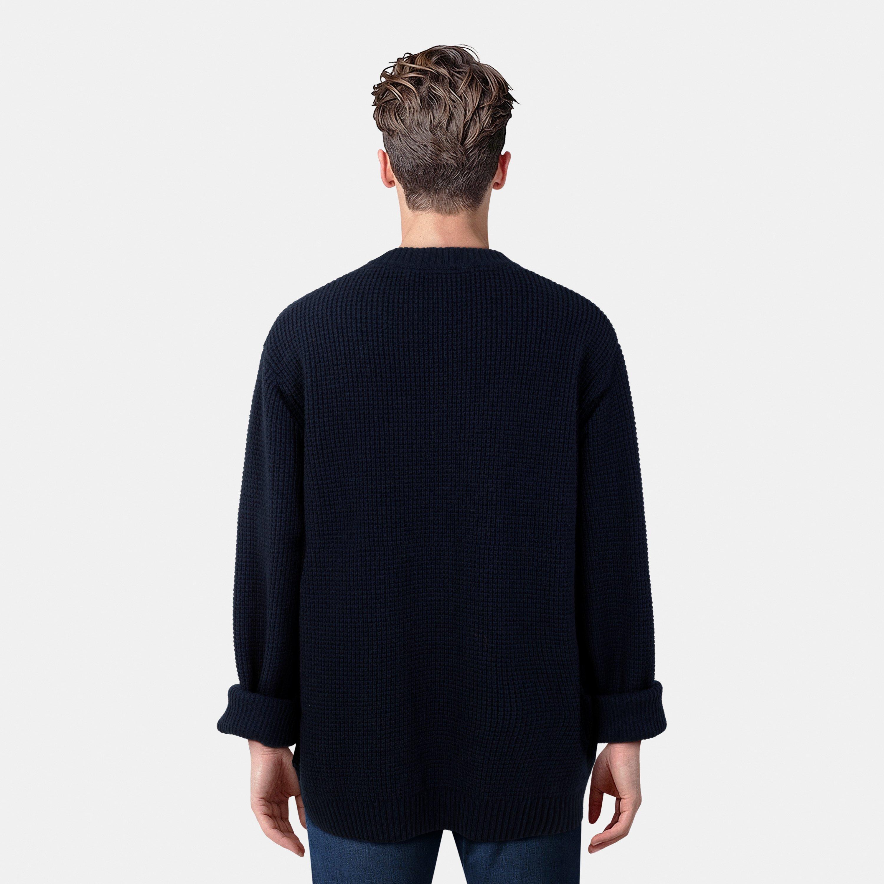 Dark Navy - Lyle and Scott - Stitch Jumper - 4