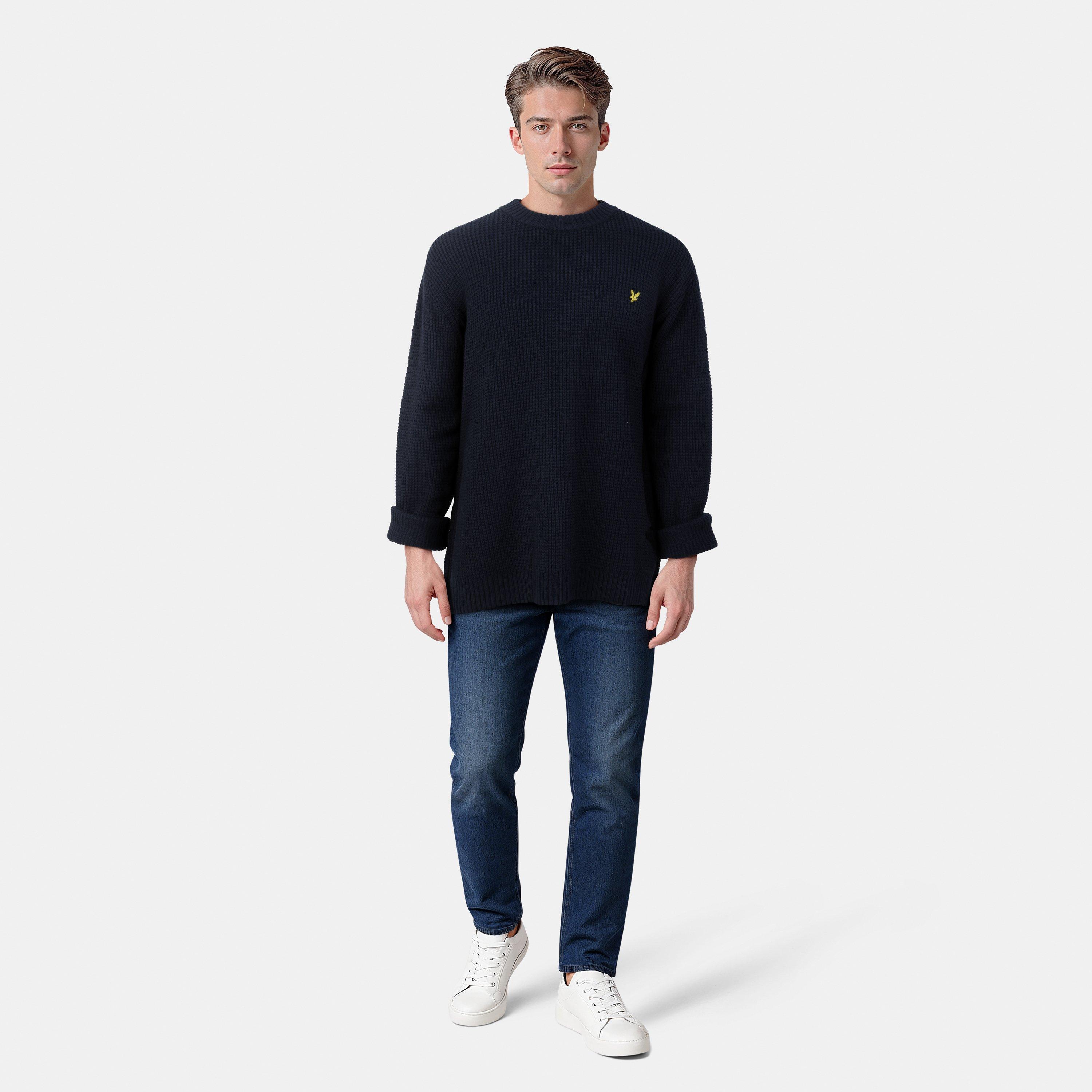 Dark Navy - Lyle and Scott - Stitch Jumper - 6