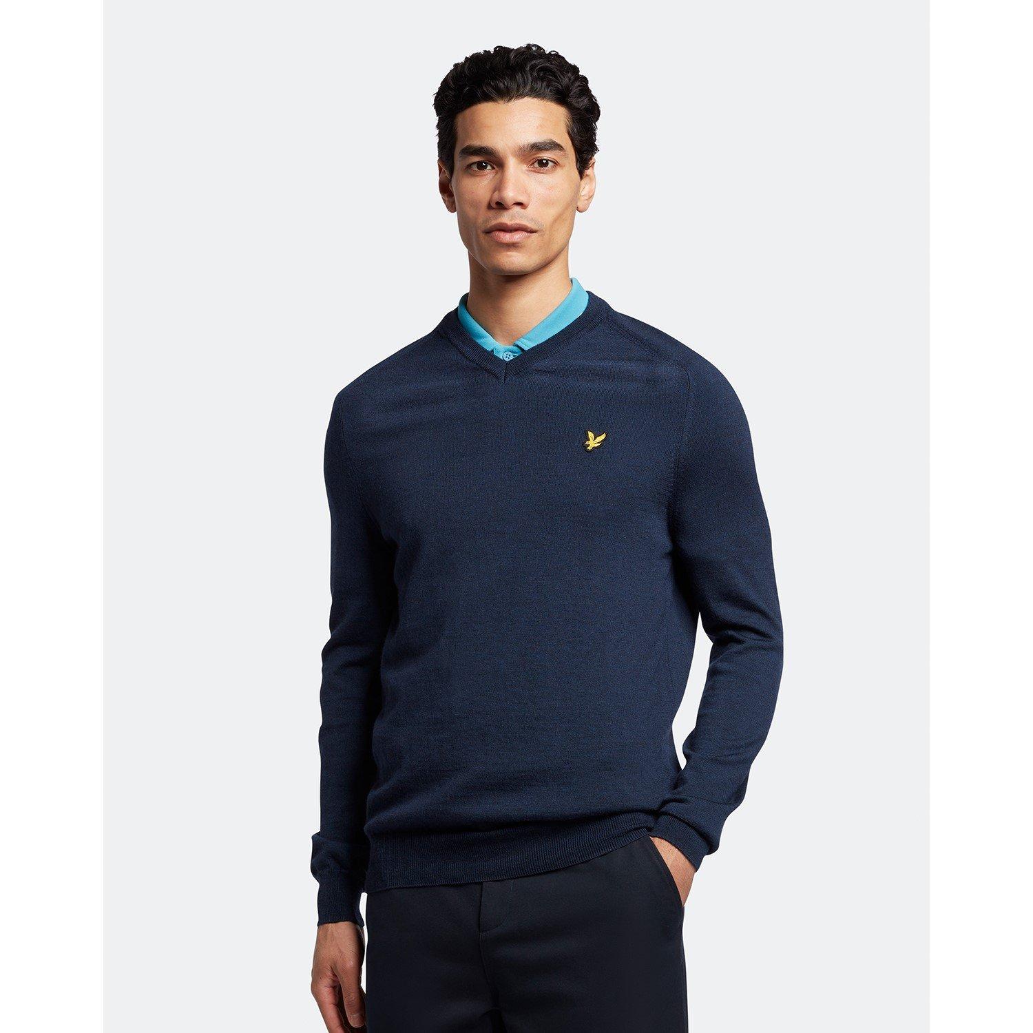 Hellblau - Lyle and Scott - Men's Merino Crew Sweatshirt - 5