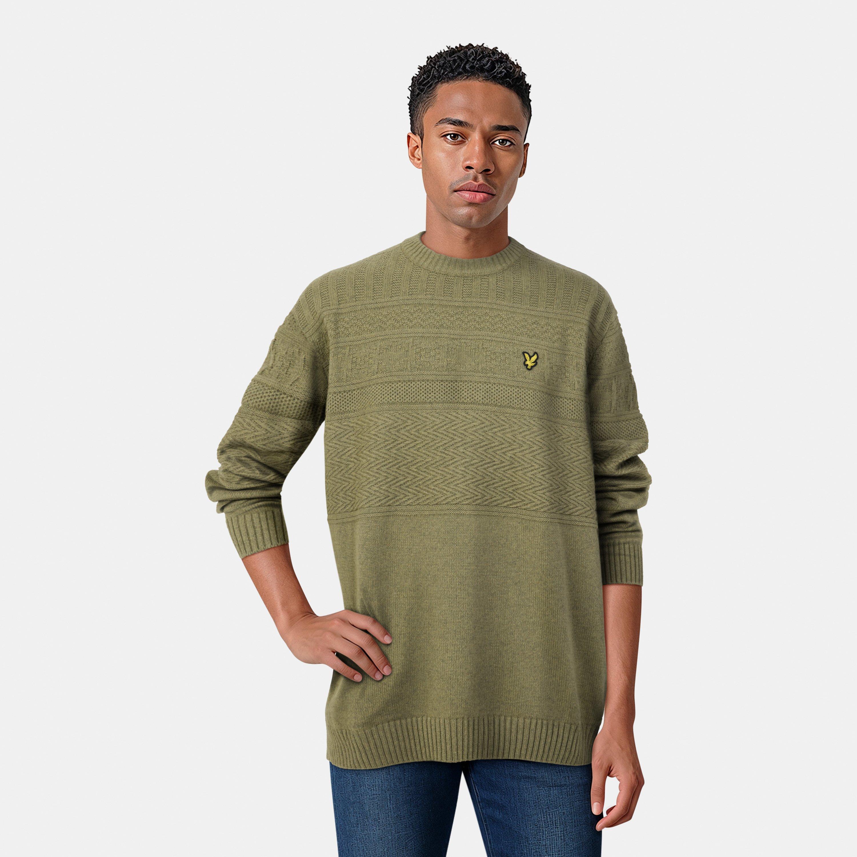 Seaweed - Lyle and Scott - Guernsey Crew Neck Jumper, - 3