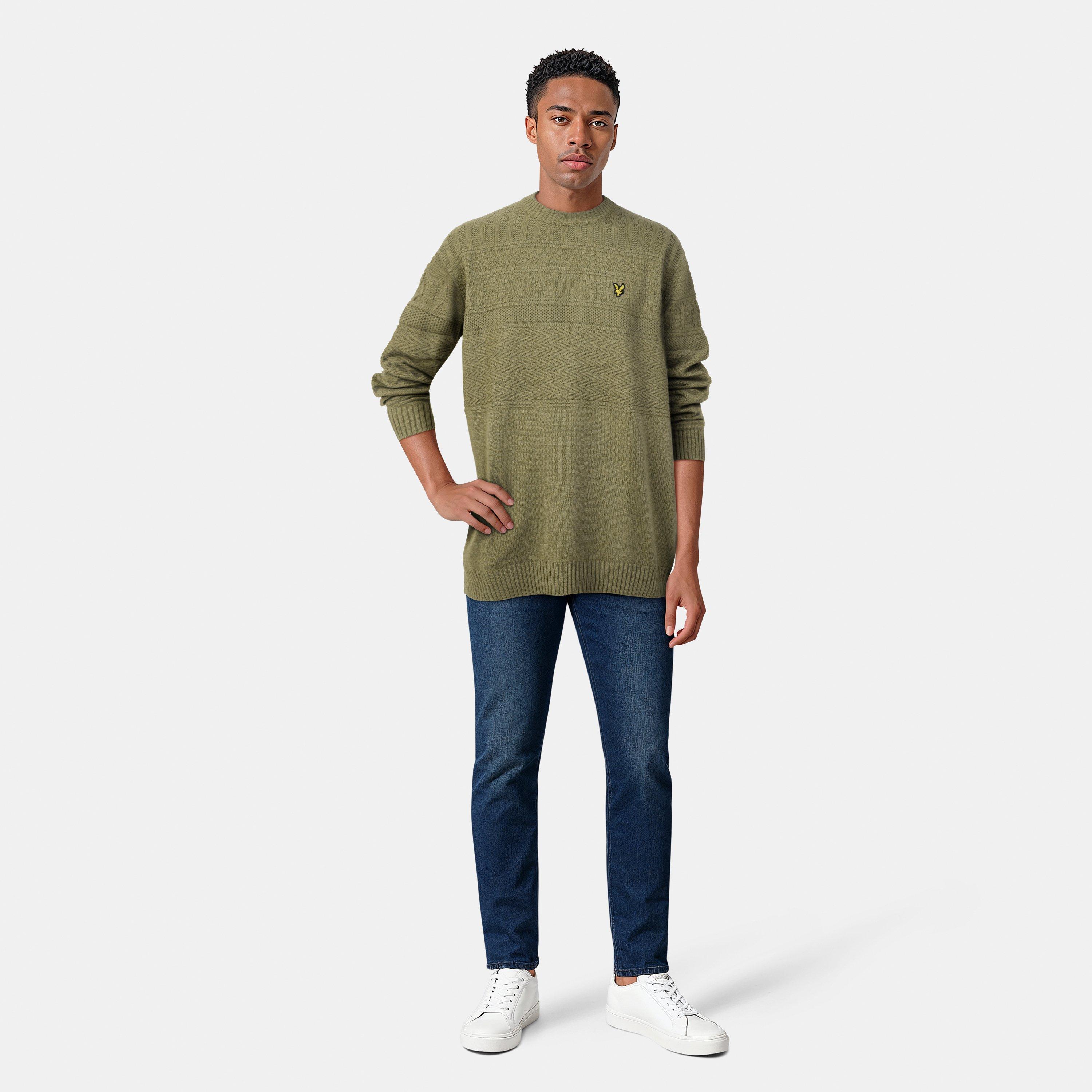 Seaweed - Lyle and Scott - Guernsey Crew Neck Jumper, - 6