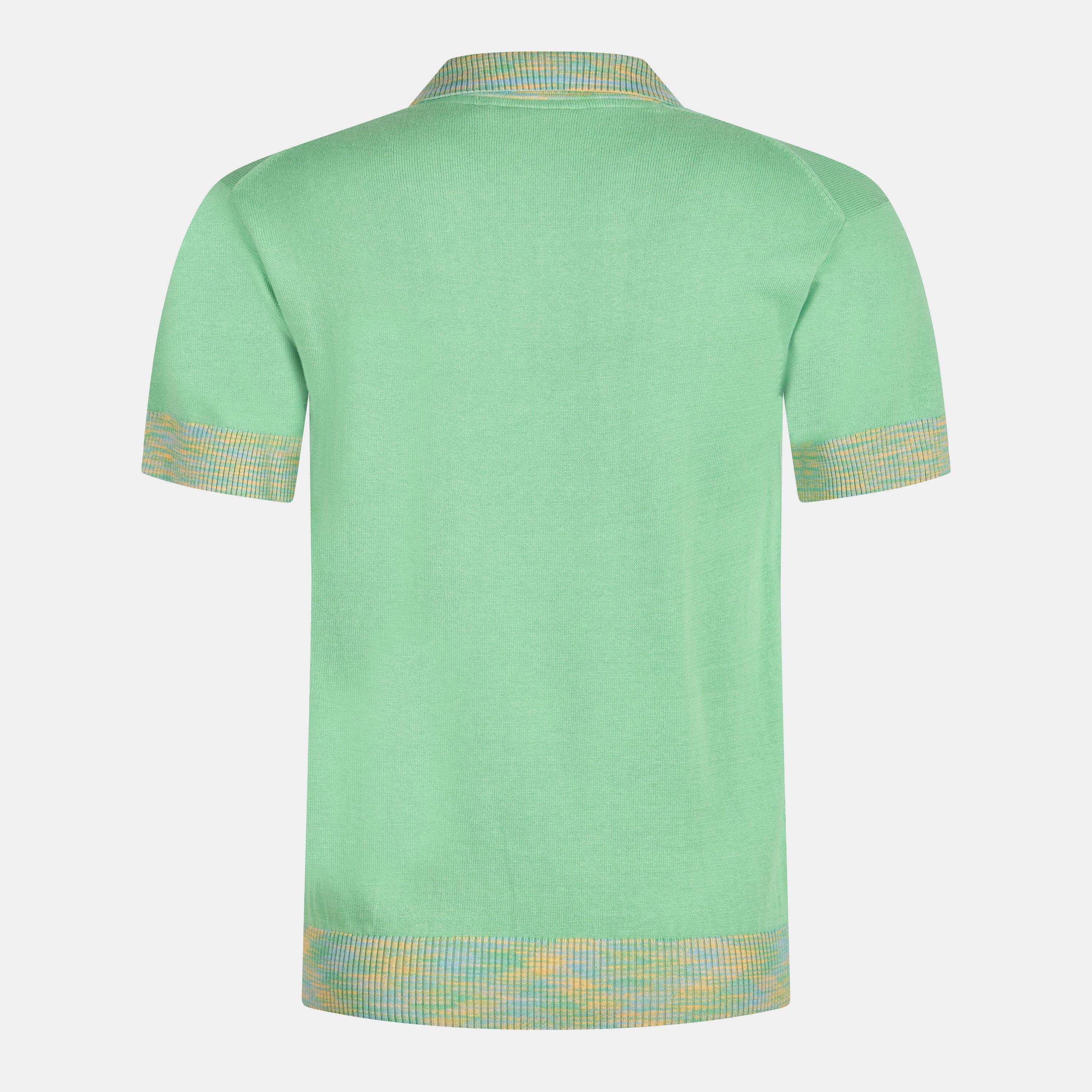 Mollys Green - Vert de Molly - Lyle and Scott - Men's Knitted Short-Sleeve Polo Shirt - 2