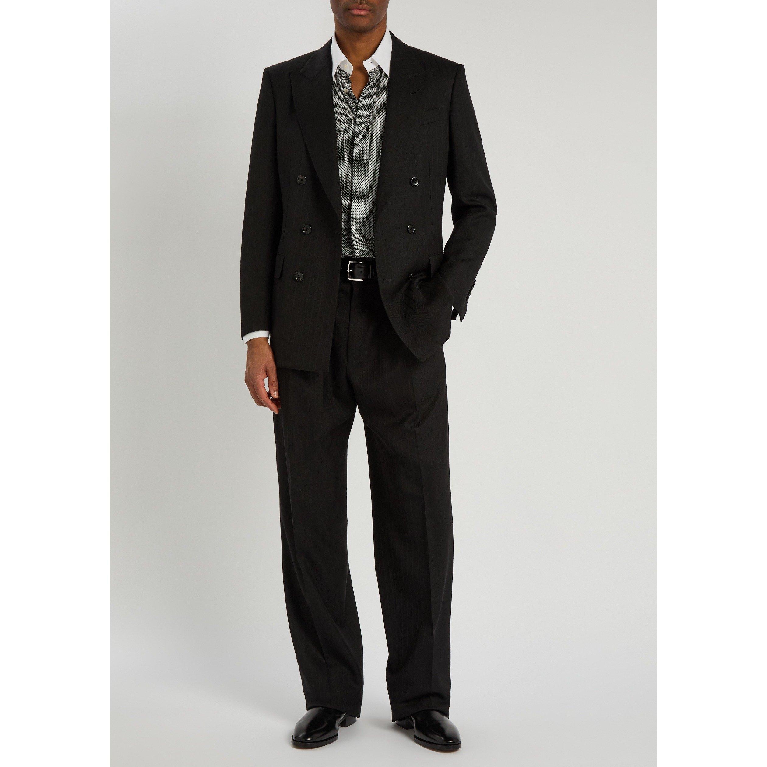 BLACK - Tom Ford - TF SATIN STRIPE JACKET - 5