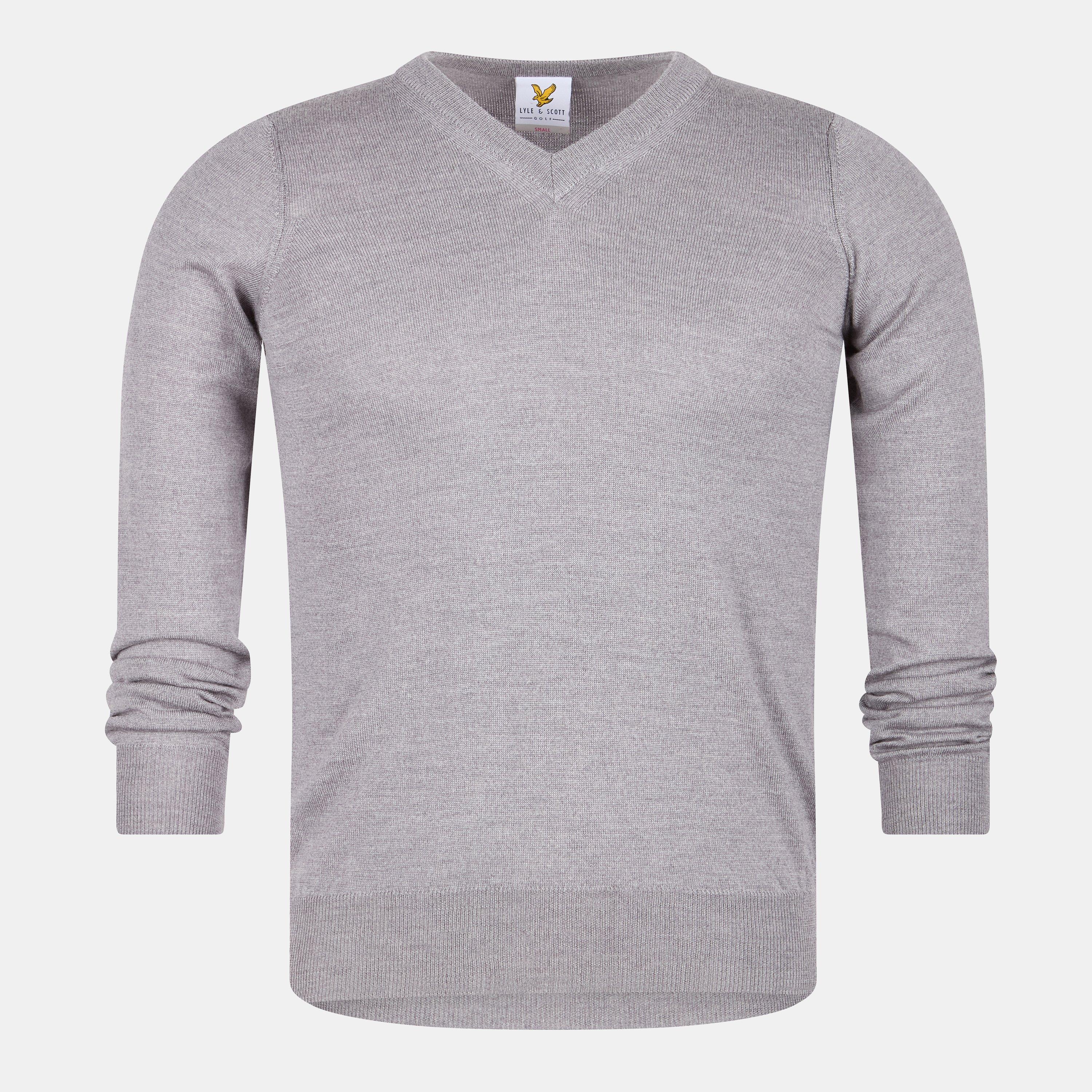 Lyle And Scott Men's Merrick V-Neck Jumper - Grey Melange - XS
