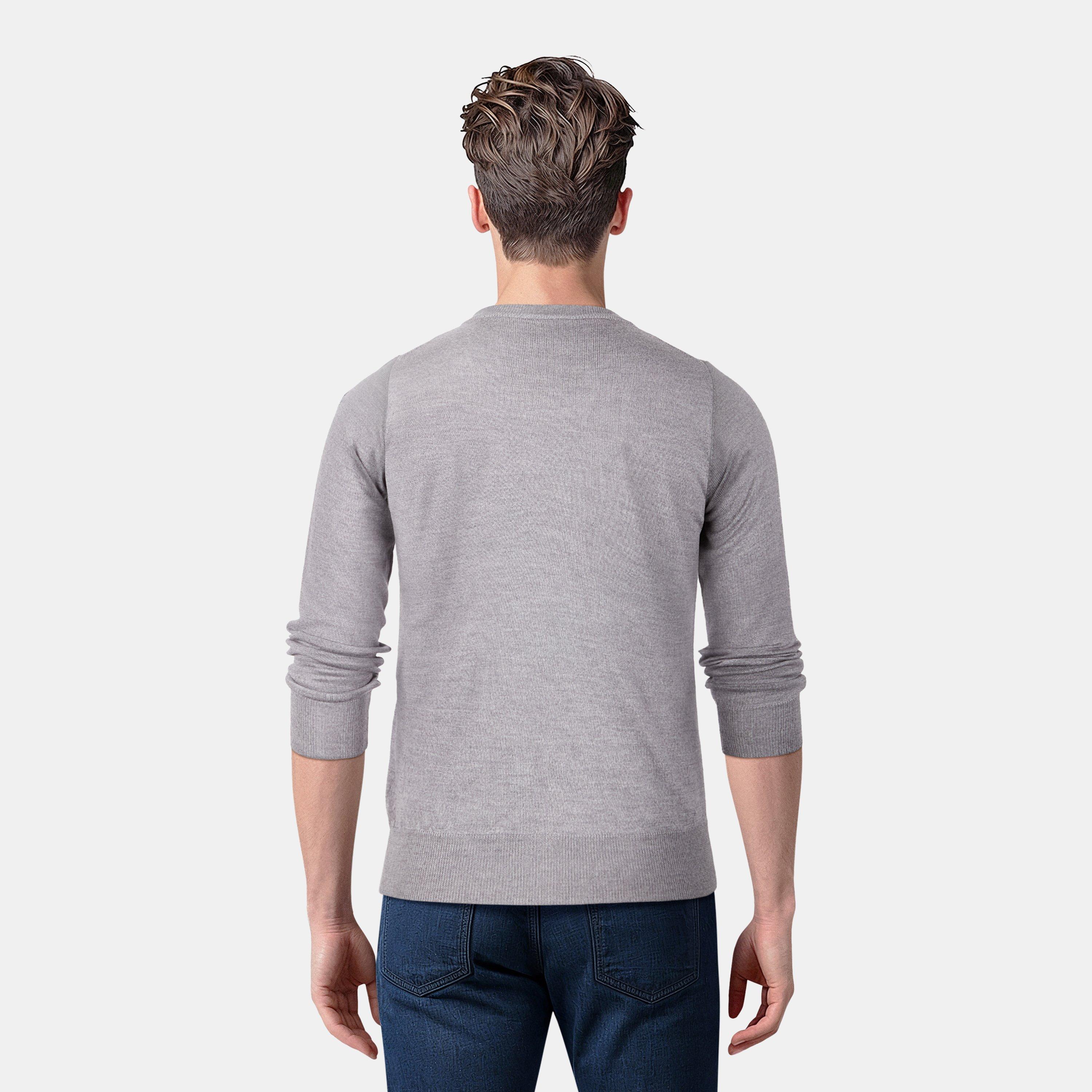 Grey Melange - Lyle and Scott - Merrick V-Neck Jumper - 4