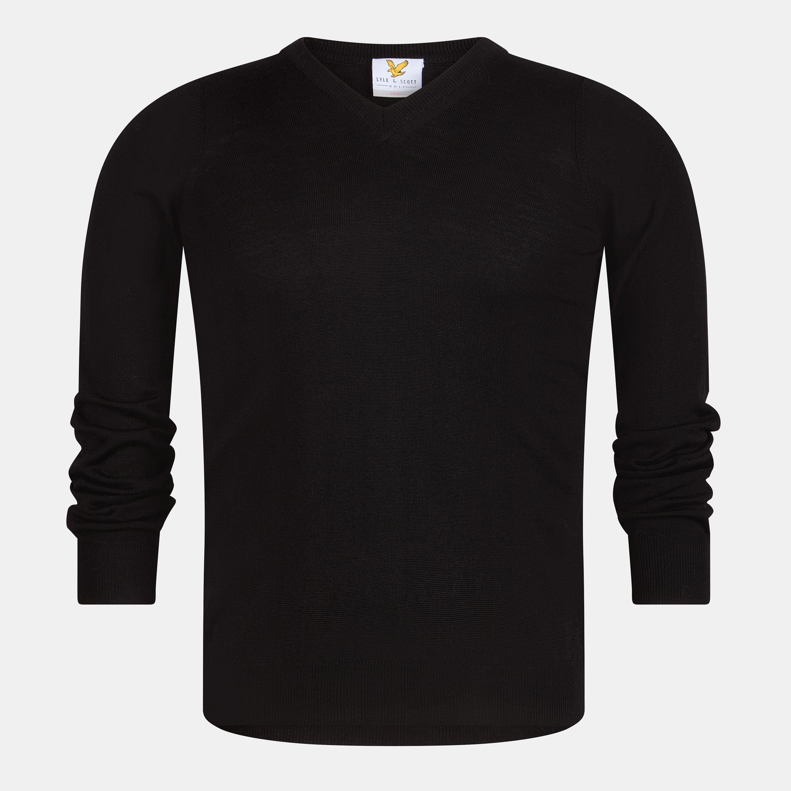 Lyle And Scott Men's Merrick V-Neck Jumper - True Black - XS