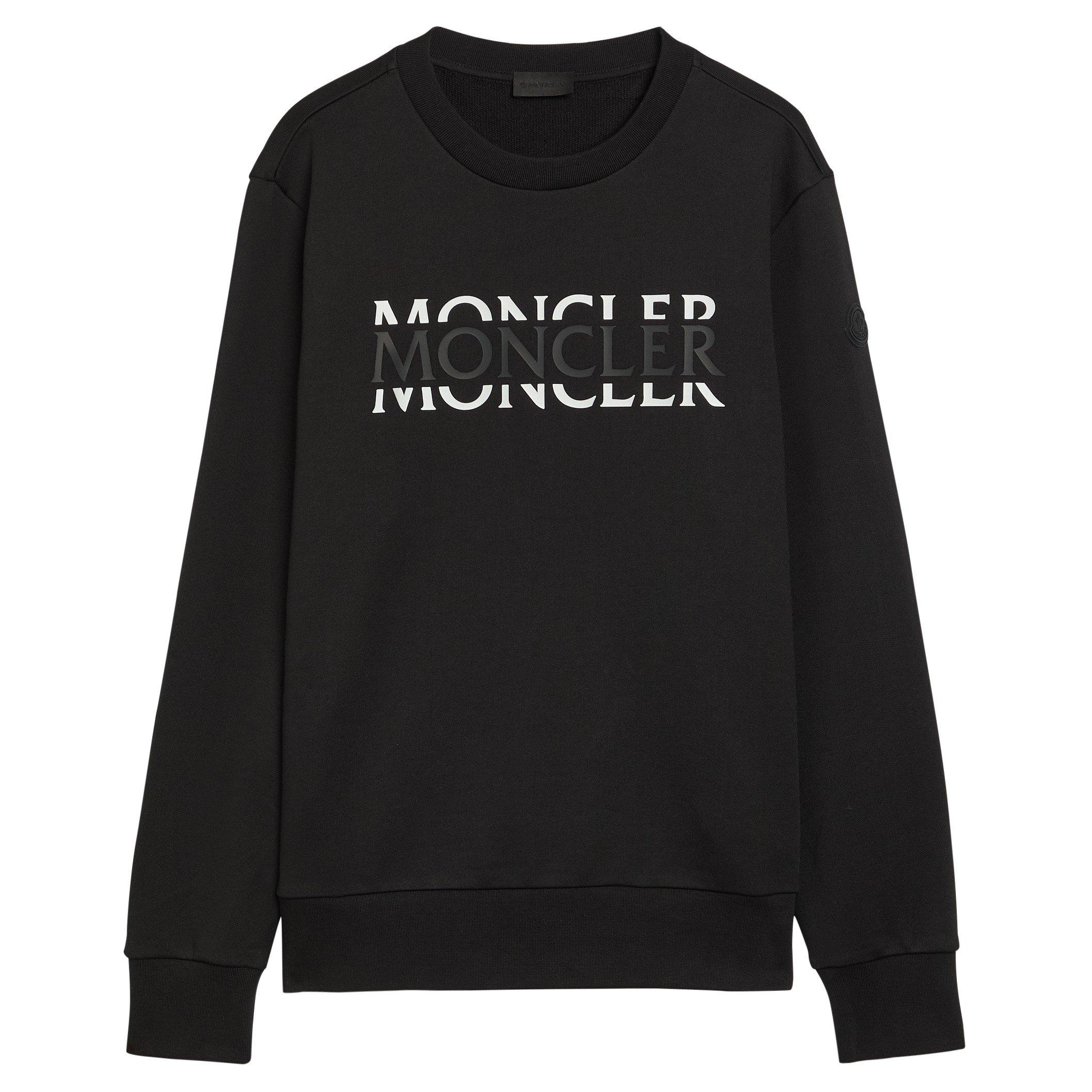 BLACK - Moncler - MON CHEST LOGO SWEAT - 1
