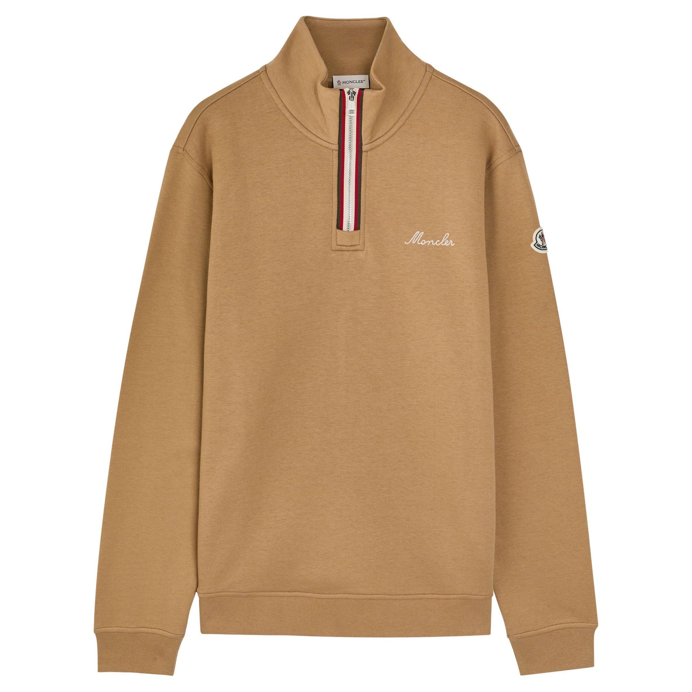BEIGE - Moncler - MON 1/4 T-NECK SWEAT - 1