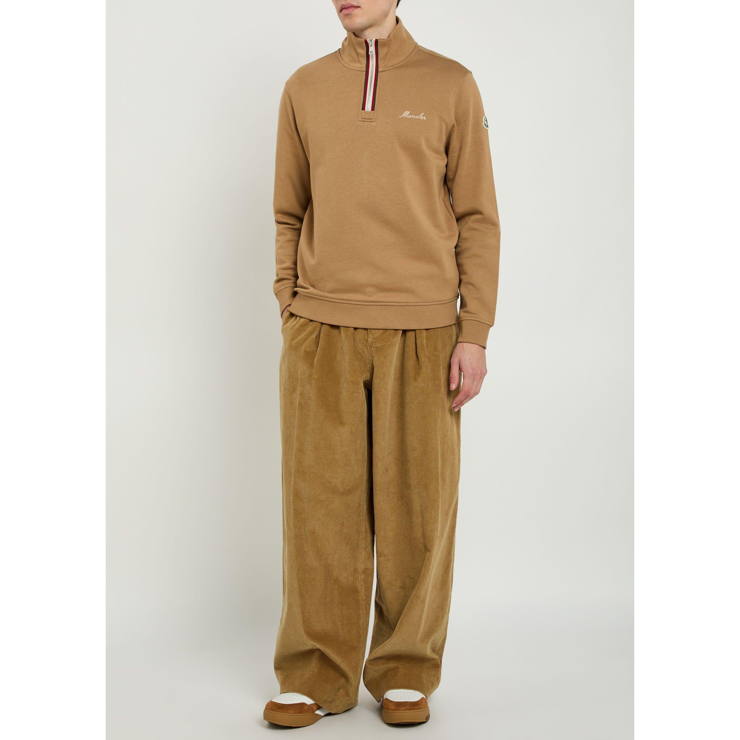 BEIGE - Moncler - MON 1/4 T-NECK SWEAT - 5