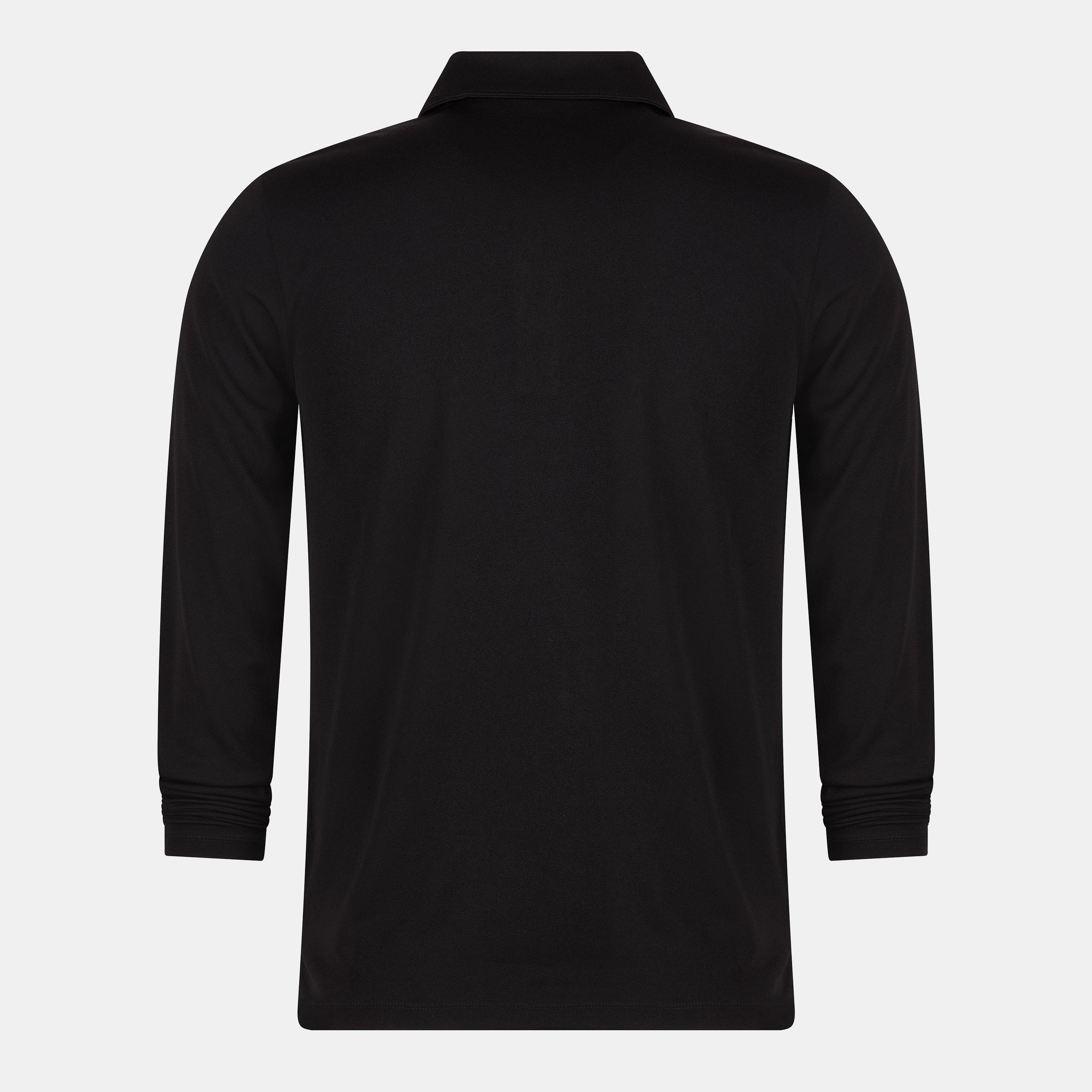 Jet Black - Lyle and Scott - Men's Tech Long-Sleeve Polo Shirt - 2