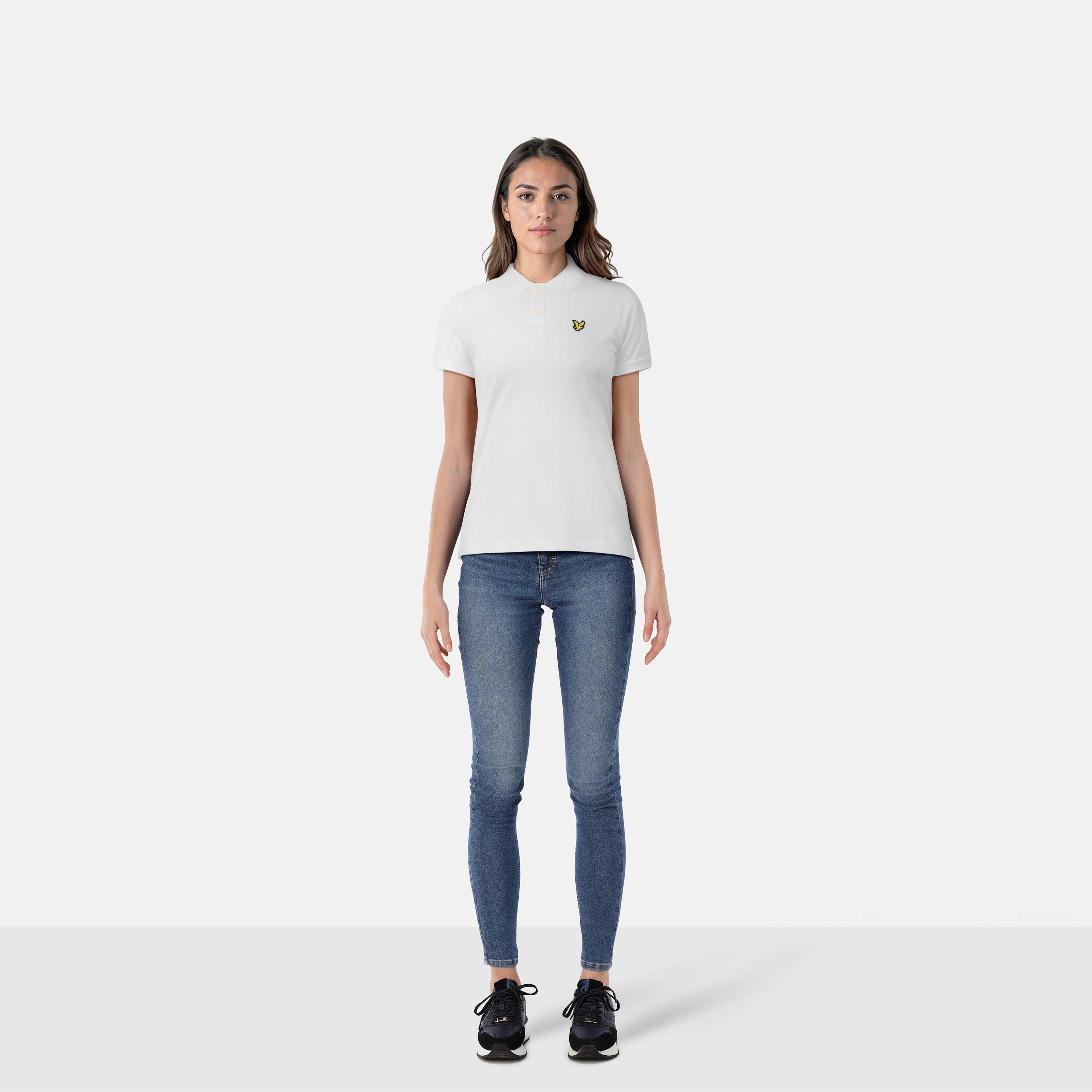 White - Lyle and Scott - Women's Short-Sleeve Polo Shirt - 6