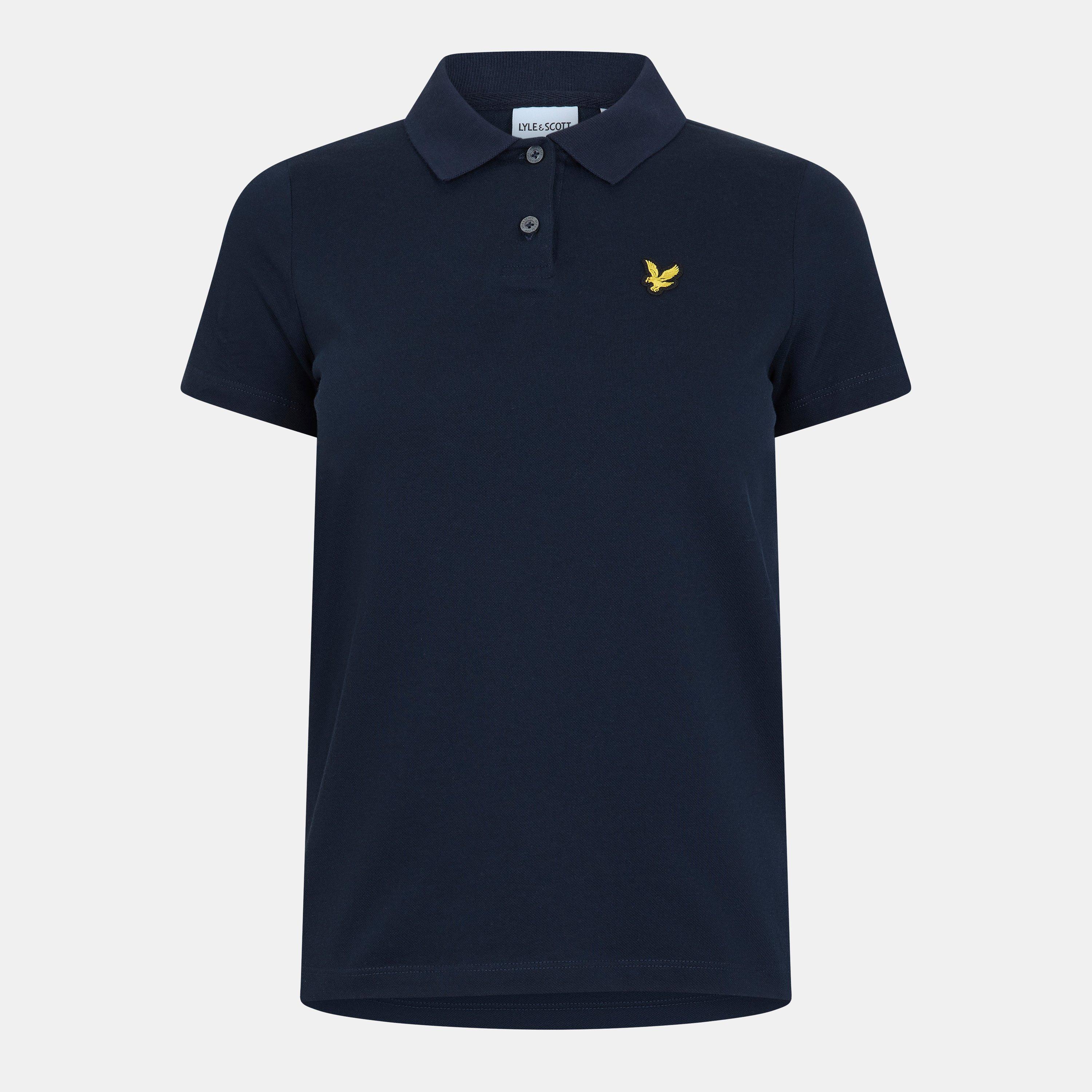 Dark Navy - Lyle and Scott - Women's Short-Sleeve Polo Shirt - 1