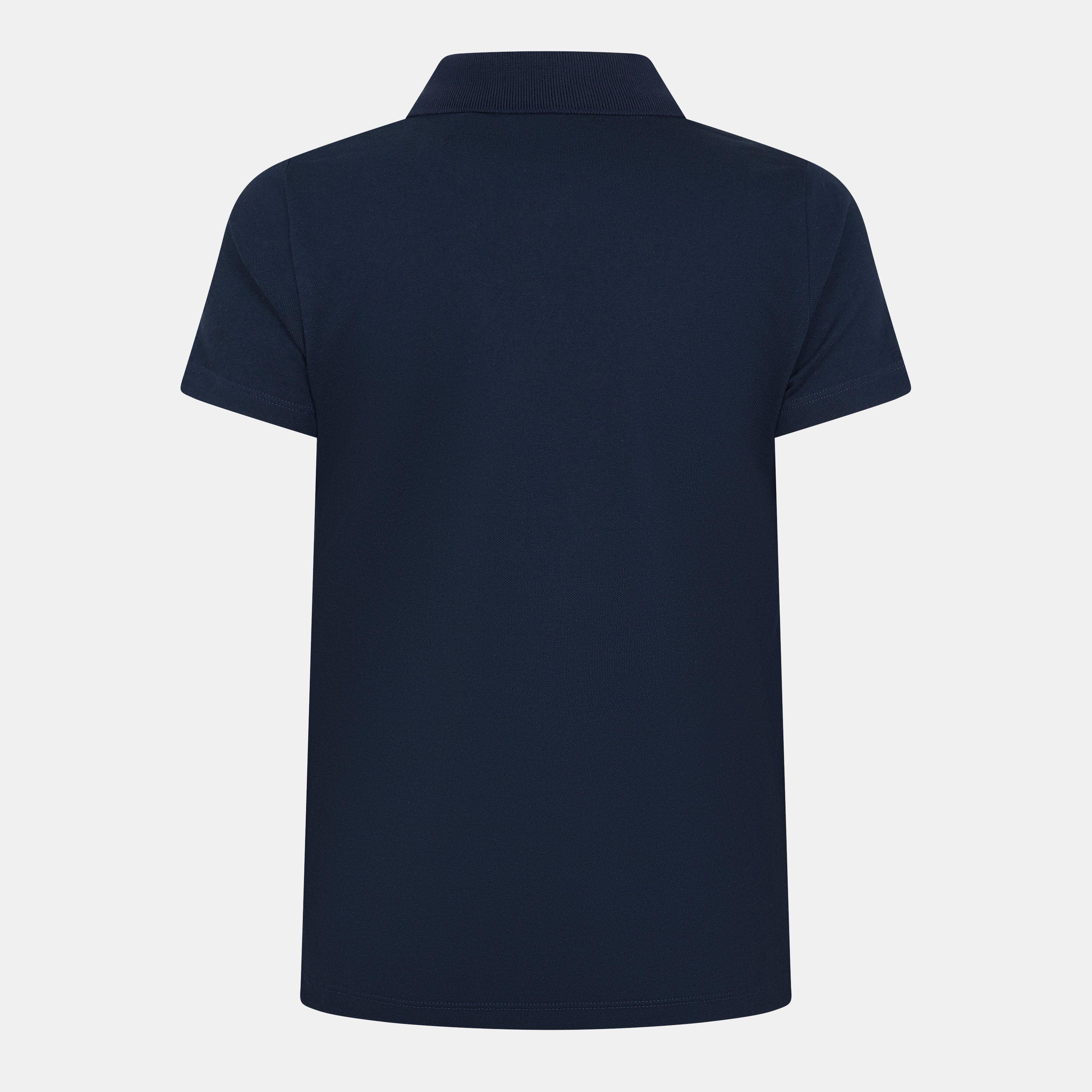 Dark Navy - Lyle and Scott - Women&#x27;s Short-Sleeve Polo Shirt - 2