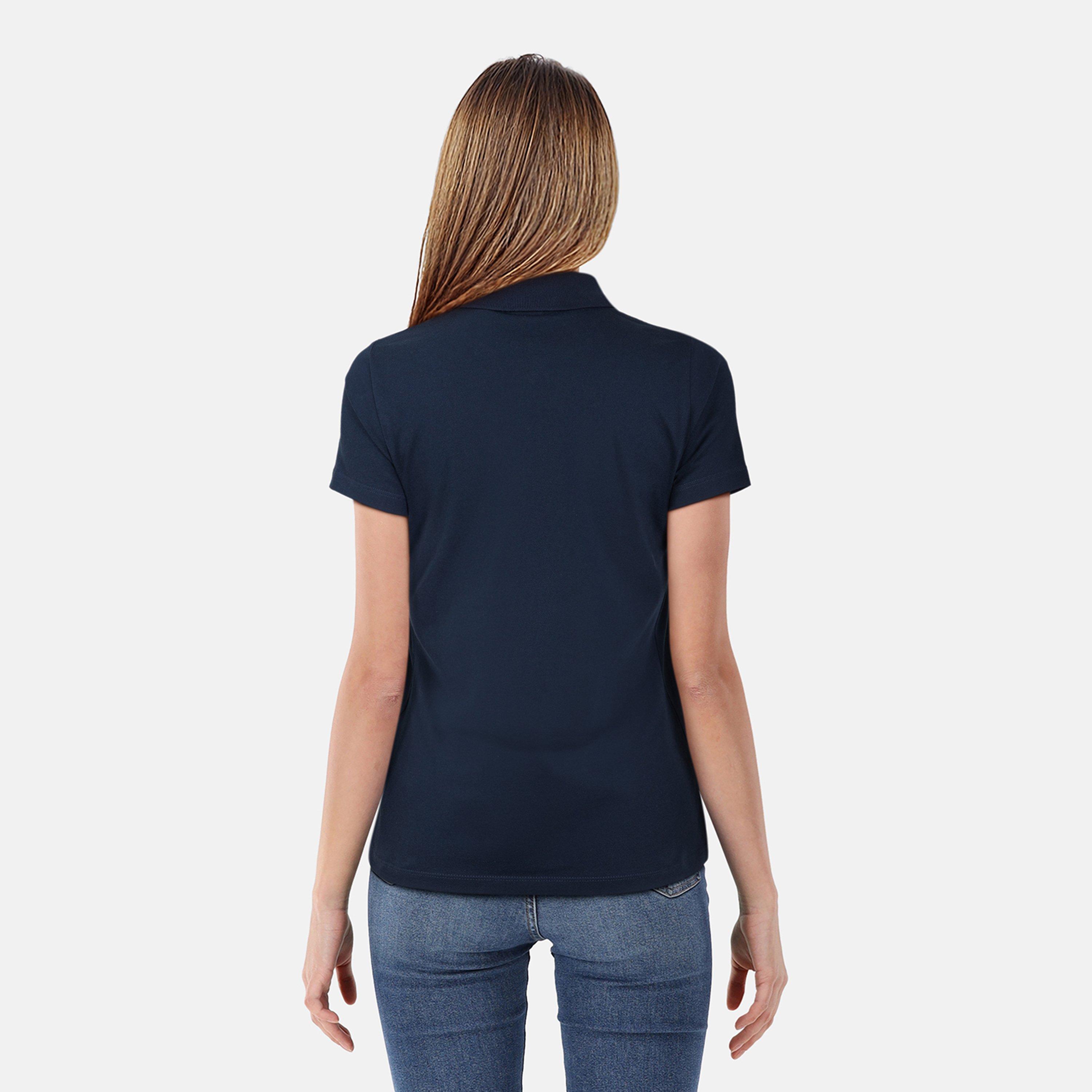 Dark Navy - Lyle and Scott - Women&#x27;s Short-Sleeve Polo Shirt - 4